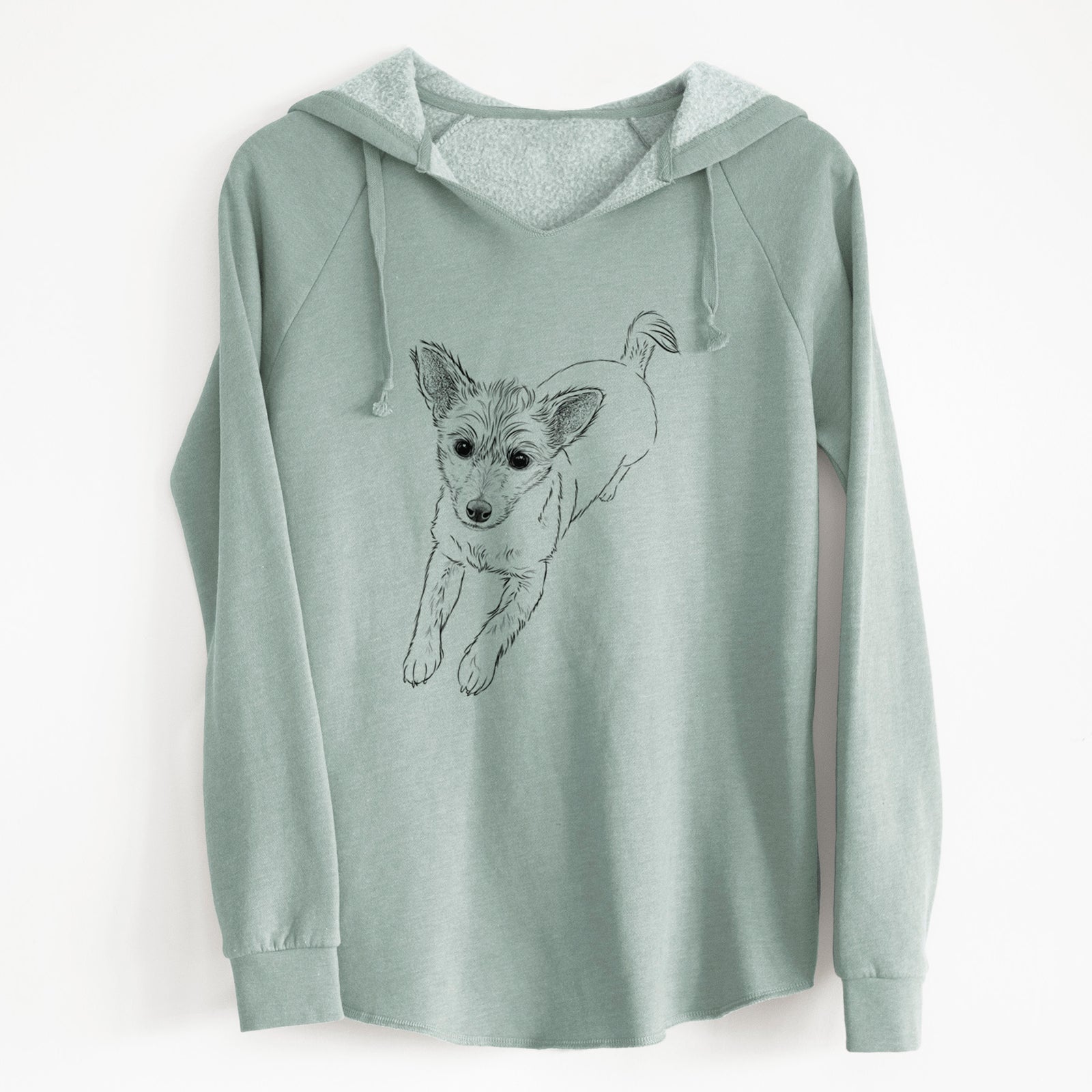 Bare Maisie the Terrier Mix - Cali Wave Hooded Sweatshirt