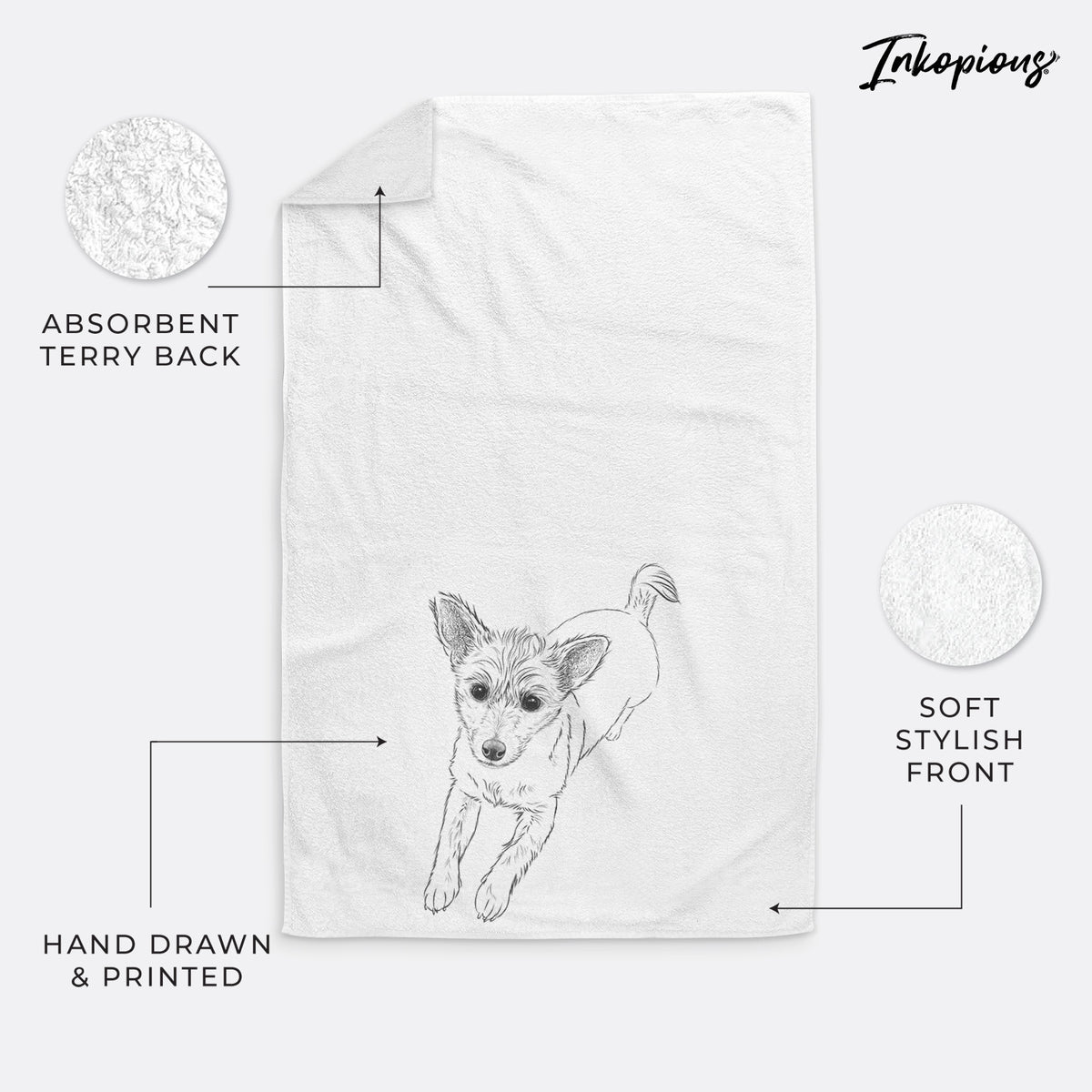 Maisie the Terrier Mix Premium Hand Towel