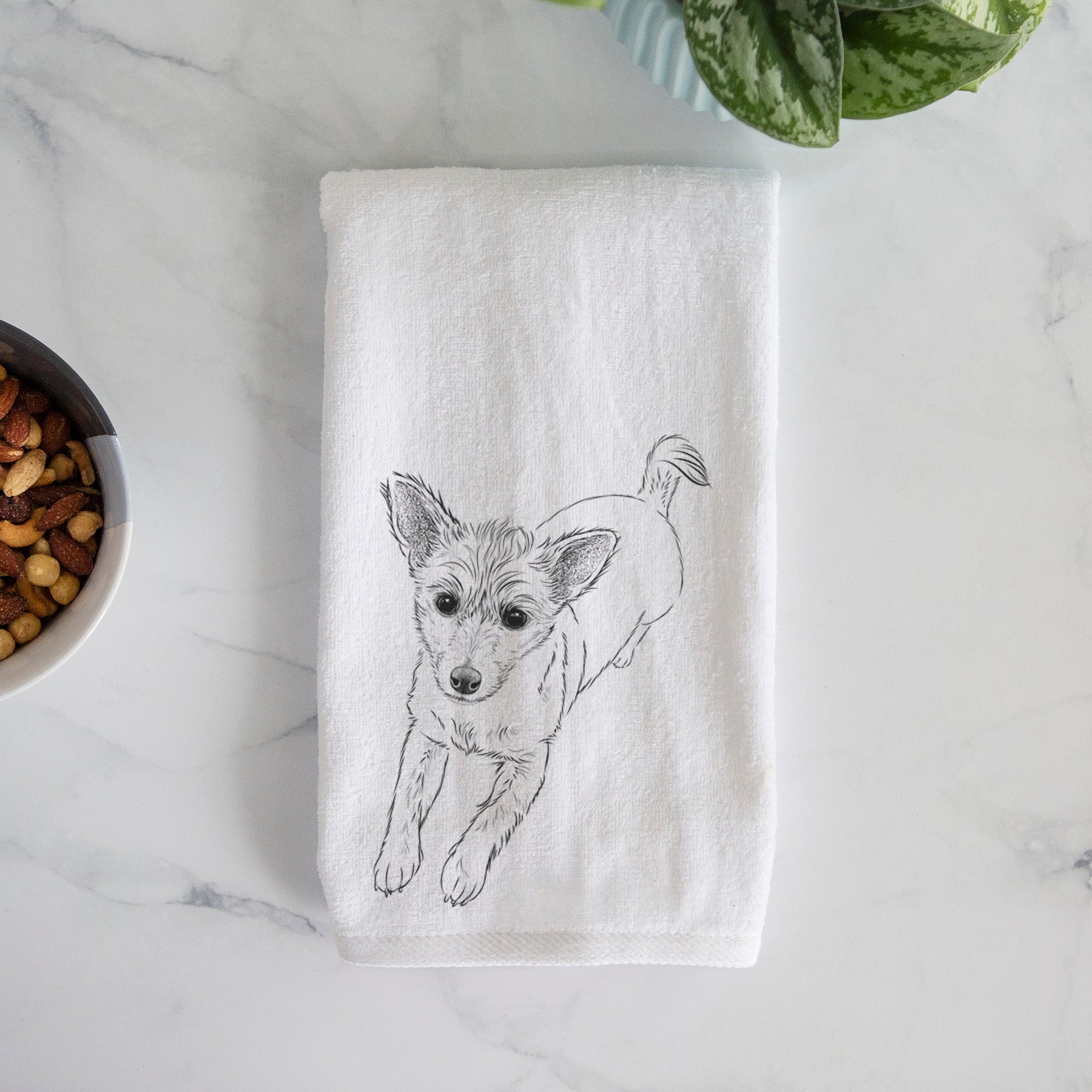 Maisie the Terrier Mix Premium Hand Towel