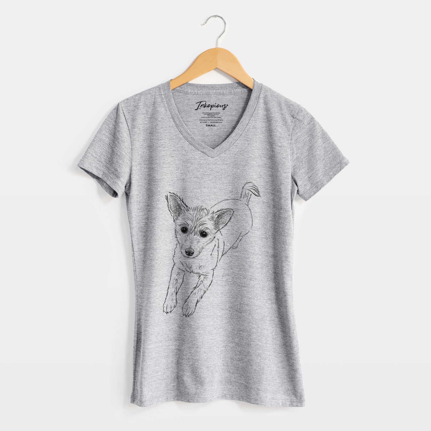 Bare Maisie the Terrier Mix - Women's V-neck Shirt