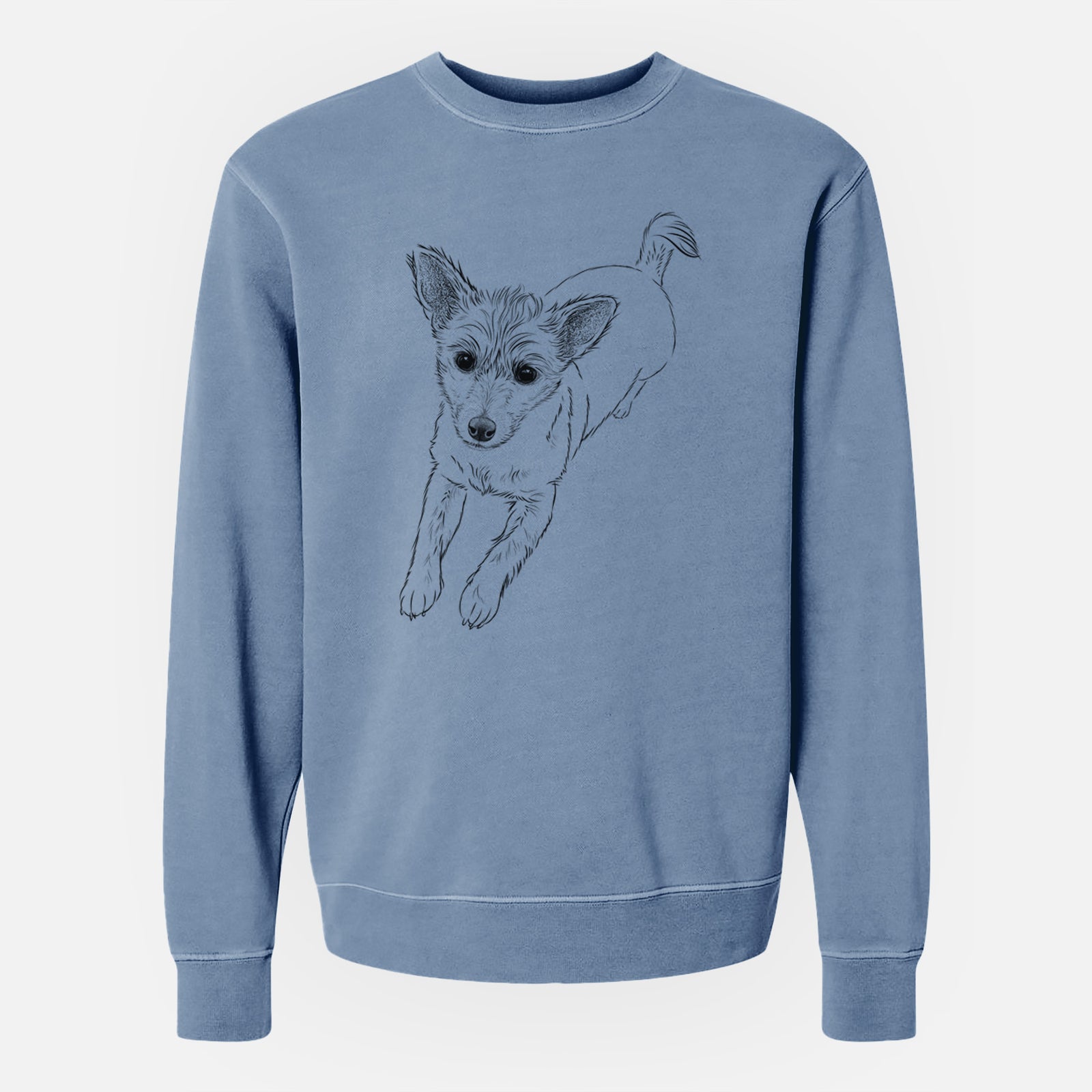 Bare Maisie the Terrier Mix - Unisex Pigment Dyed Crew Sweatshirt