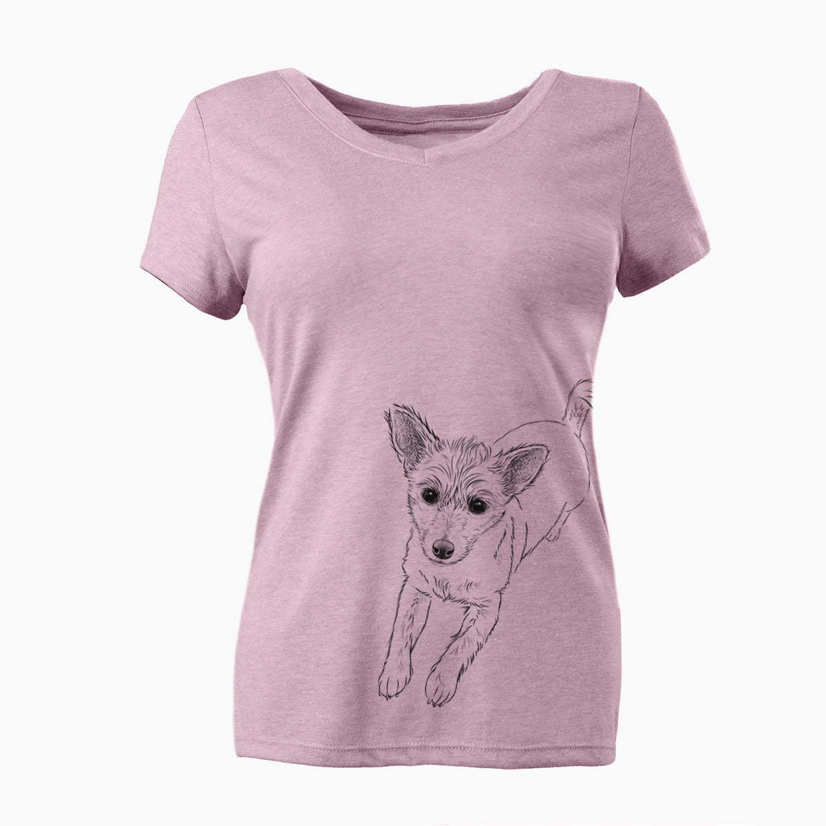 Bare Maisie the Terrier Mix - Women's V-neck Shirt