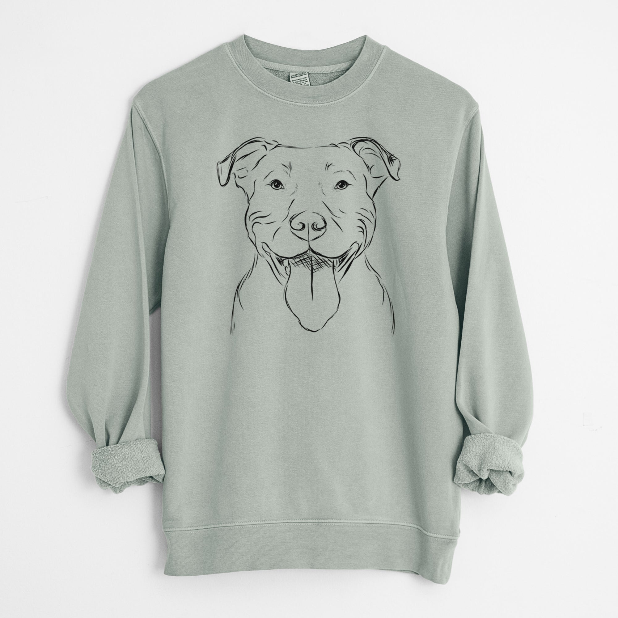 Bare Major the Pitbull - Unisex Pigment Dyed Crew Sweatshirt