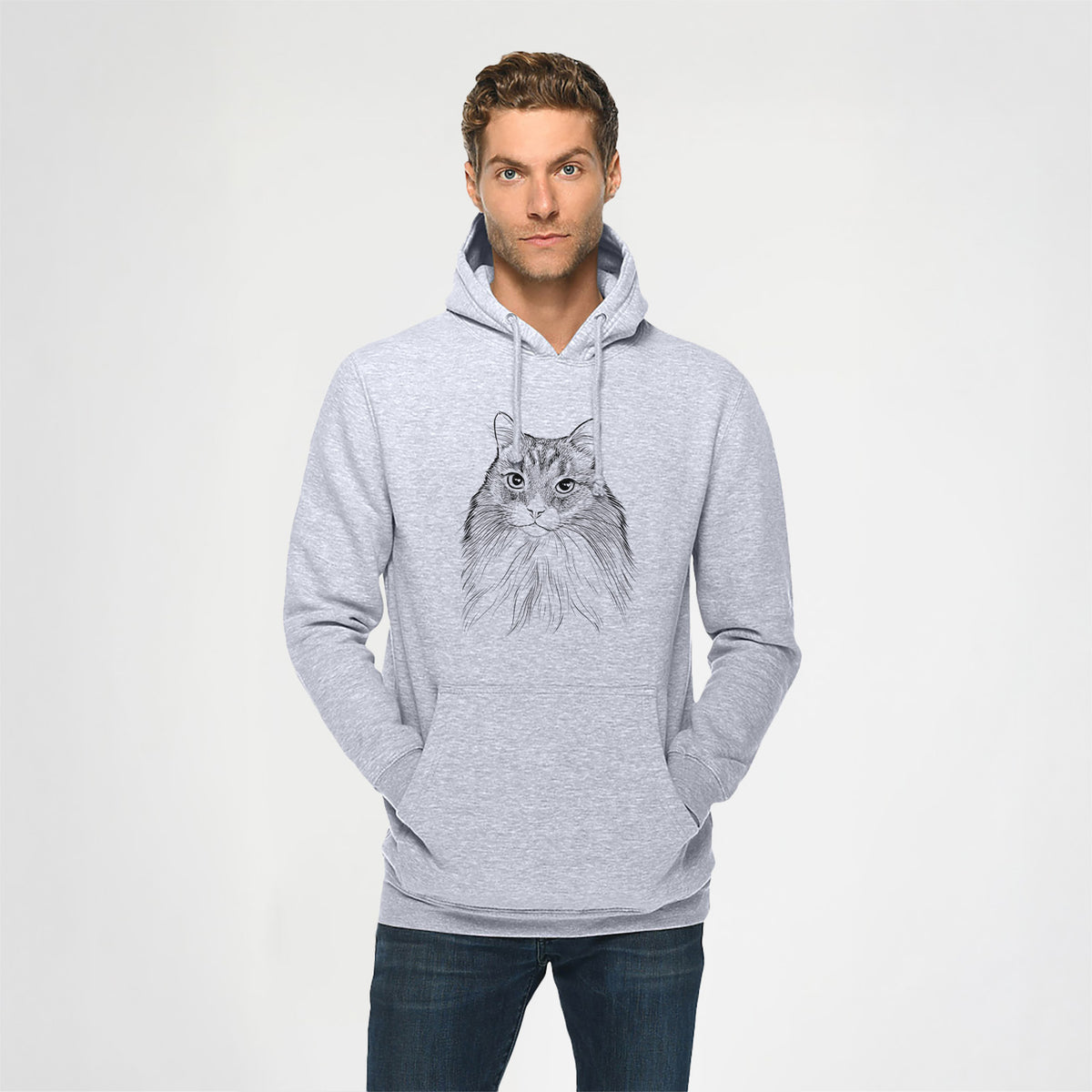 Maks the Siberian Cat- Heavyweight Fleece Hoodie