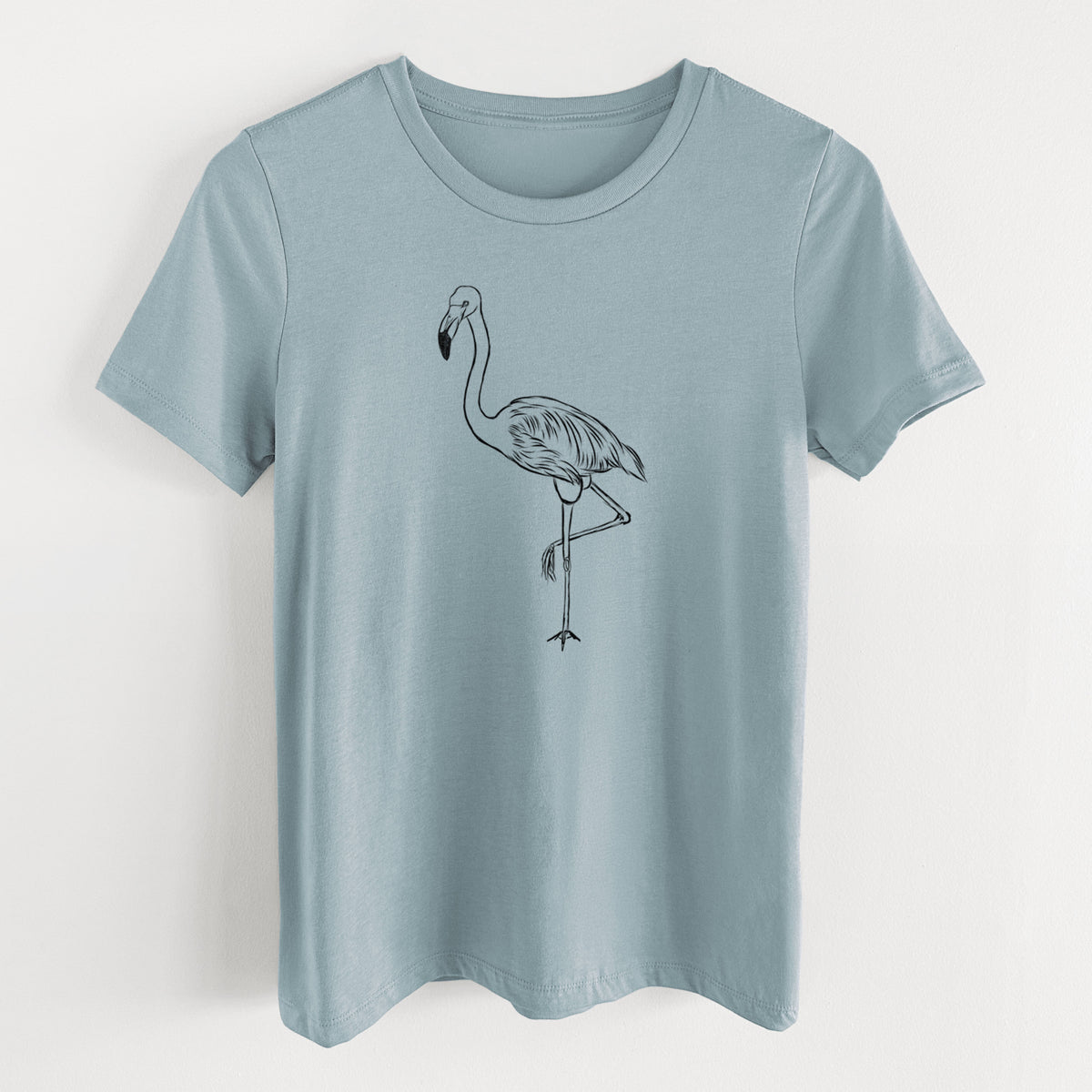 Bare Mango the Flamingo - Women's Lightweight Relaxed Fit 100% Cotton Crewneck