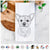 Mango the Yorker Cairn Terrier Mix Tea Towel