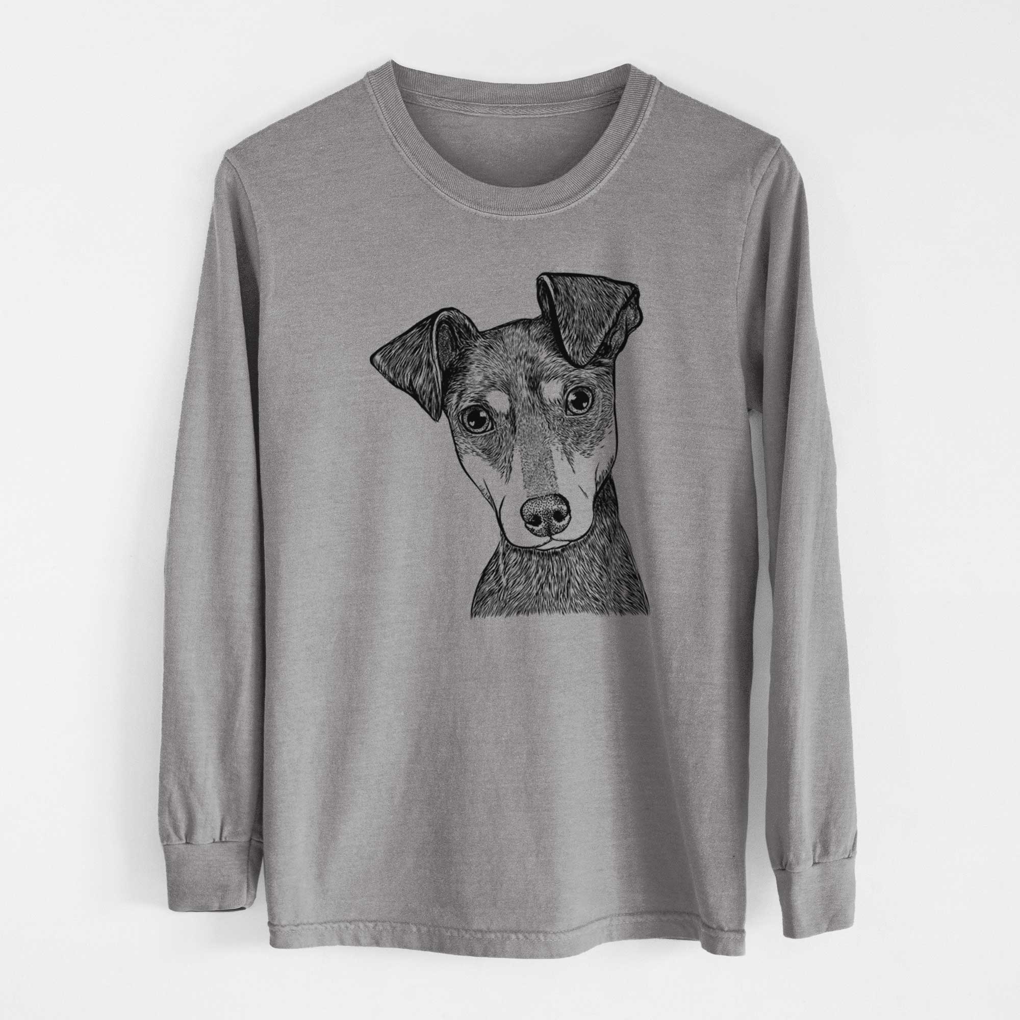 Bare Manny the Manchester Terrier - Men's Heavyweight 100% Cotton Long Sleeve