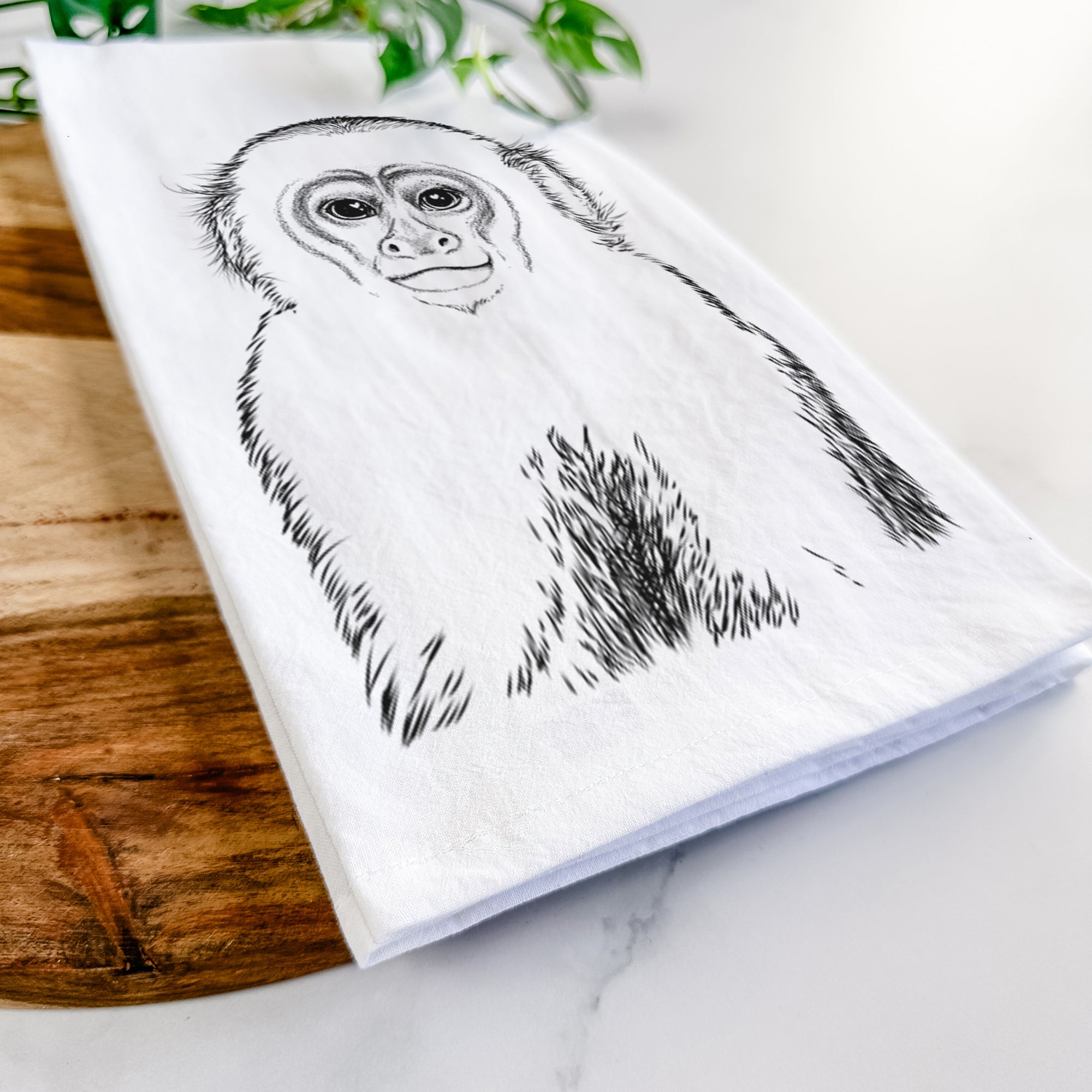 Marcel the Capuchin Monkey Tea Towel