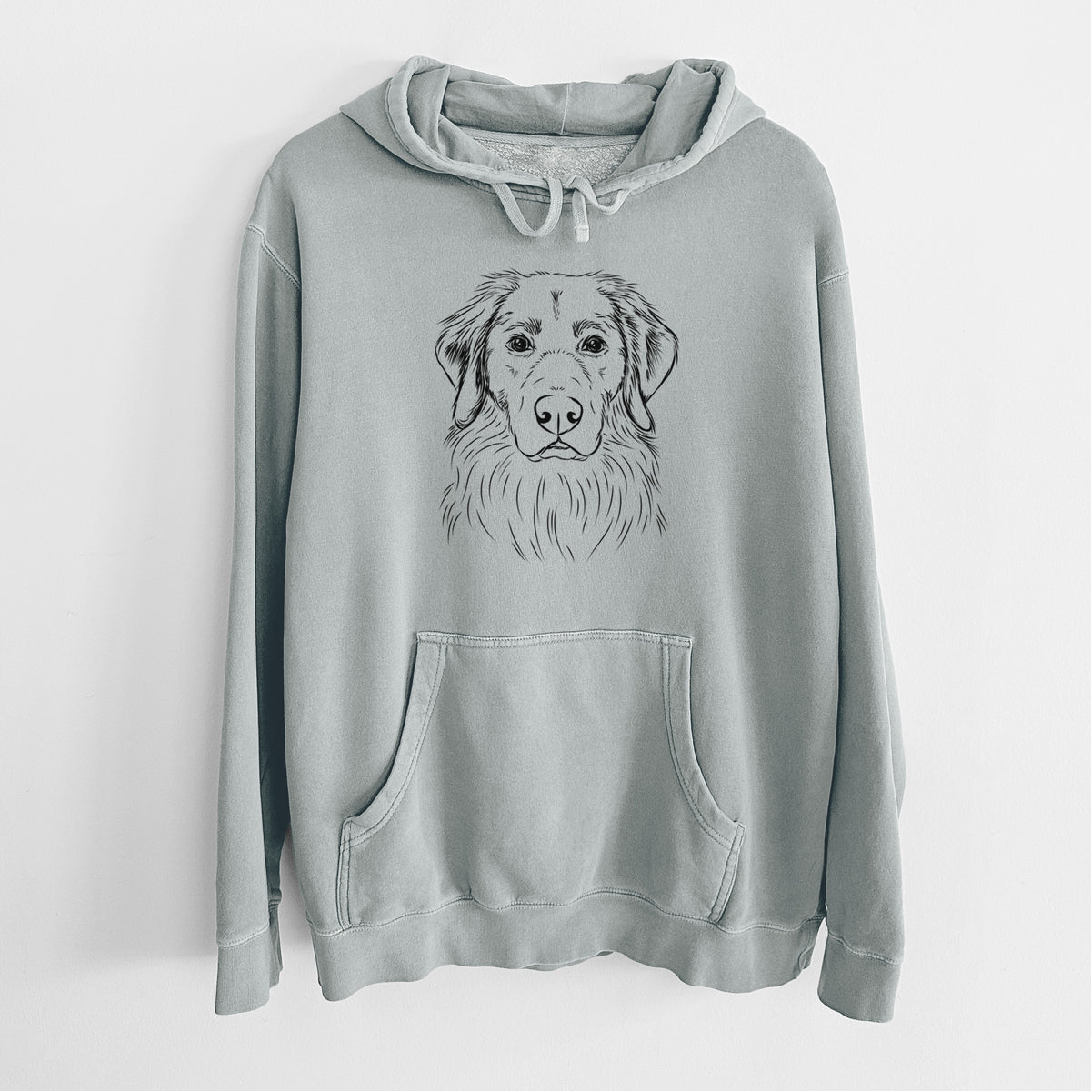 Bare Marley the Golden Retriever - Unisex Pigment Dyed Hoodie