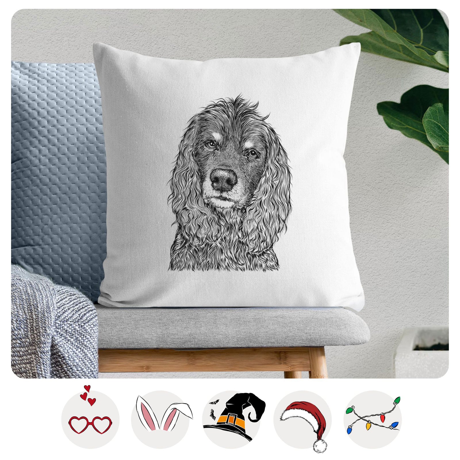 Marley Boy the American Cocker Spaniel - Throw Pillow Cover