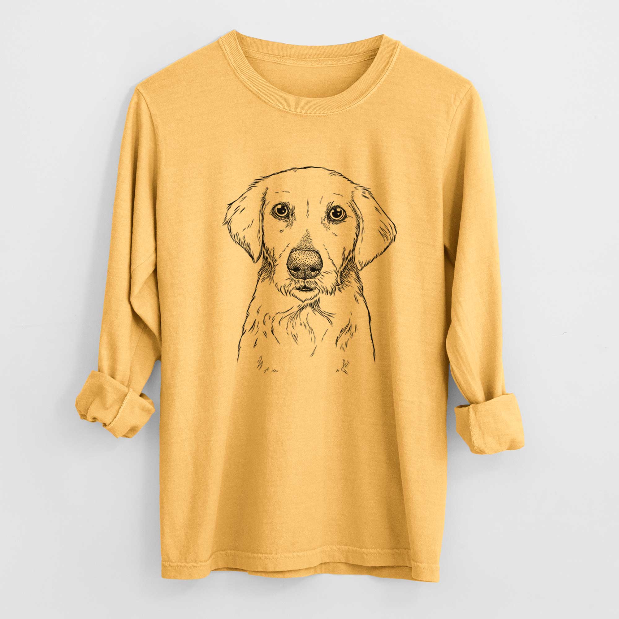 Bare Marley Sue the Labradoodle - Men's Heavyweight 100% Cotton Long Sleeve