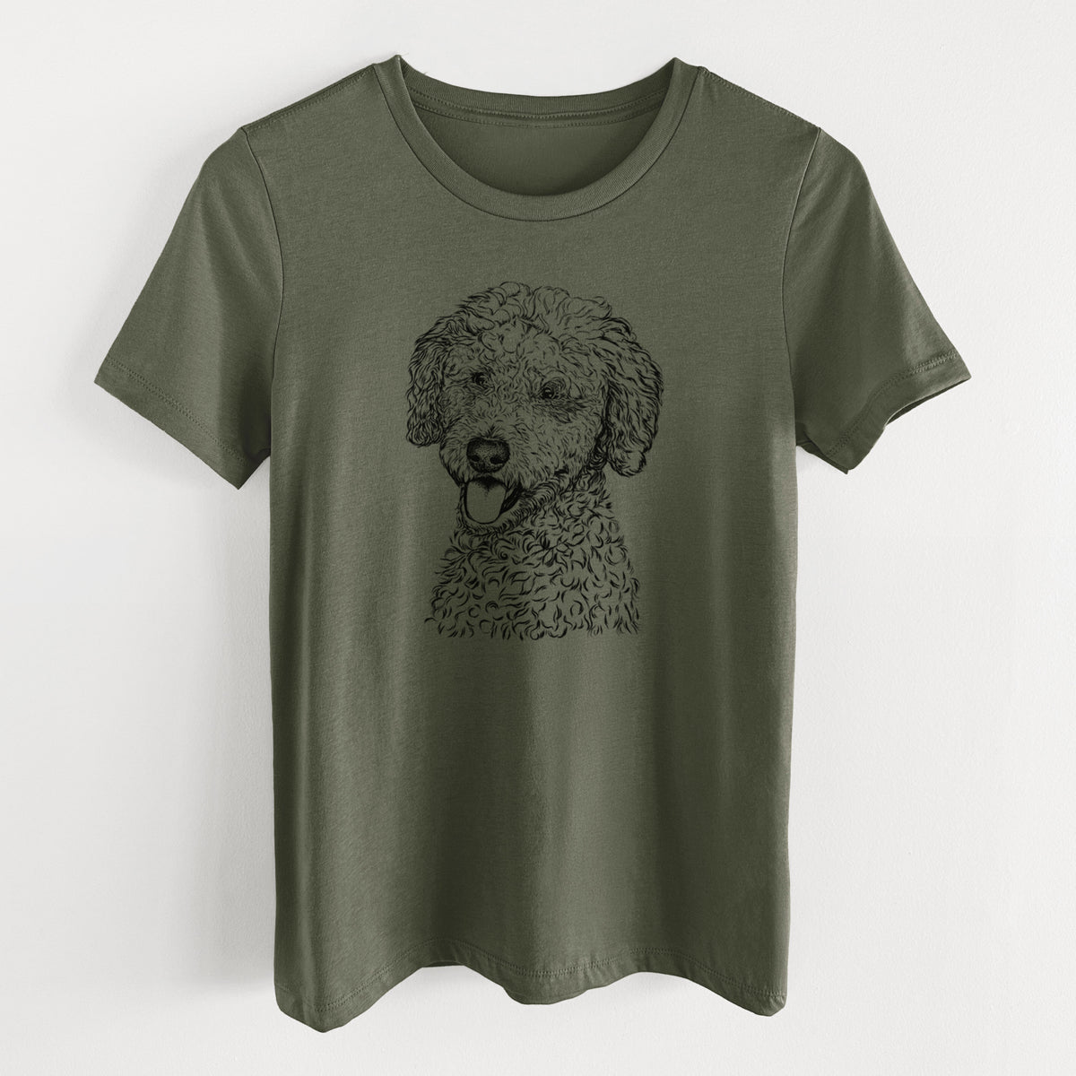 Bare Marlow the Goldendoodle - Women's Lightweight Relaxed Fit 100% Cotton Crewneck