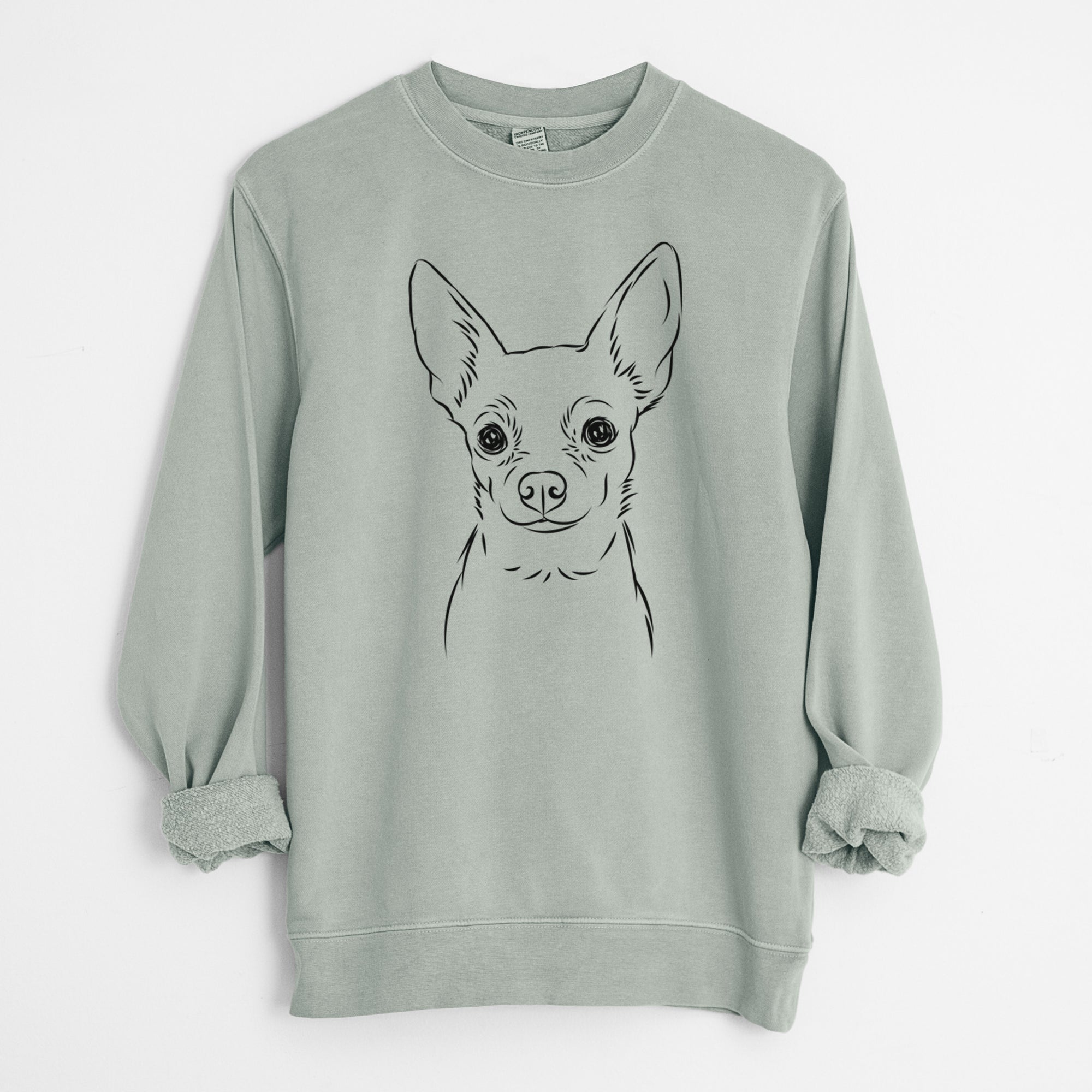 Bare Martini the Chihuahua - Unisex Pigment Dyed Crew Sweatshirt