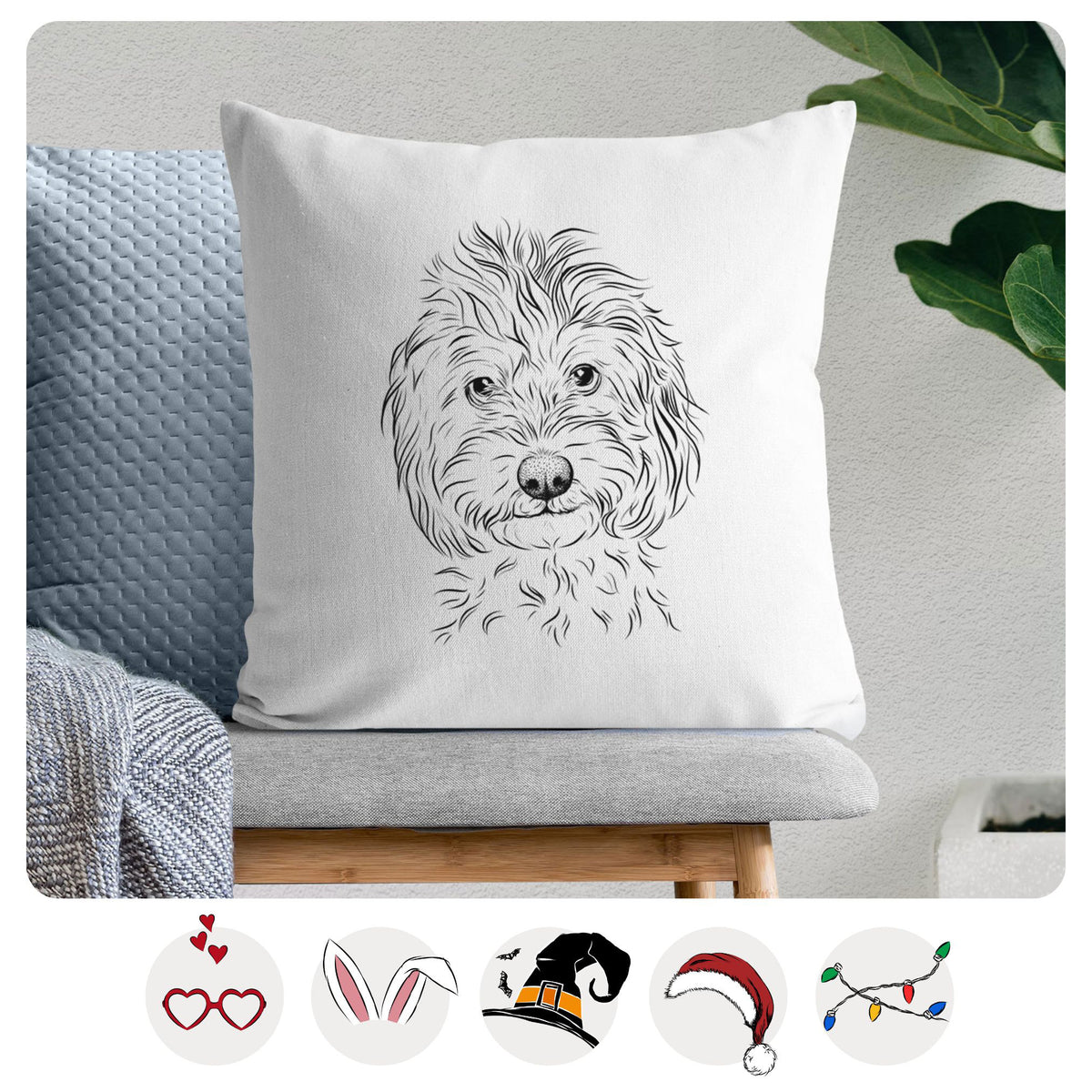 Mason the Cavapoo - Throw Pillow Cover