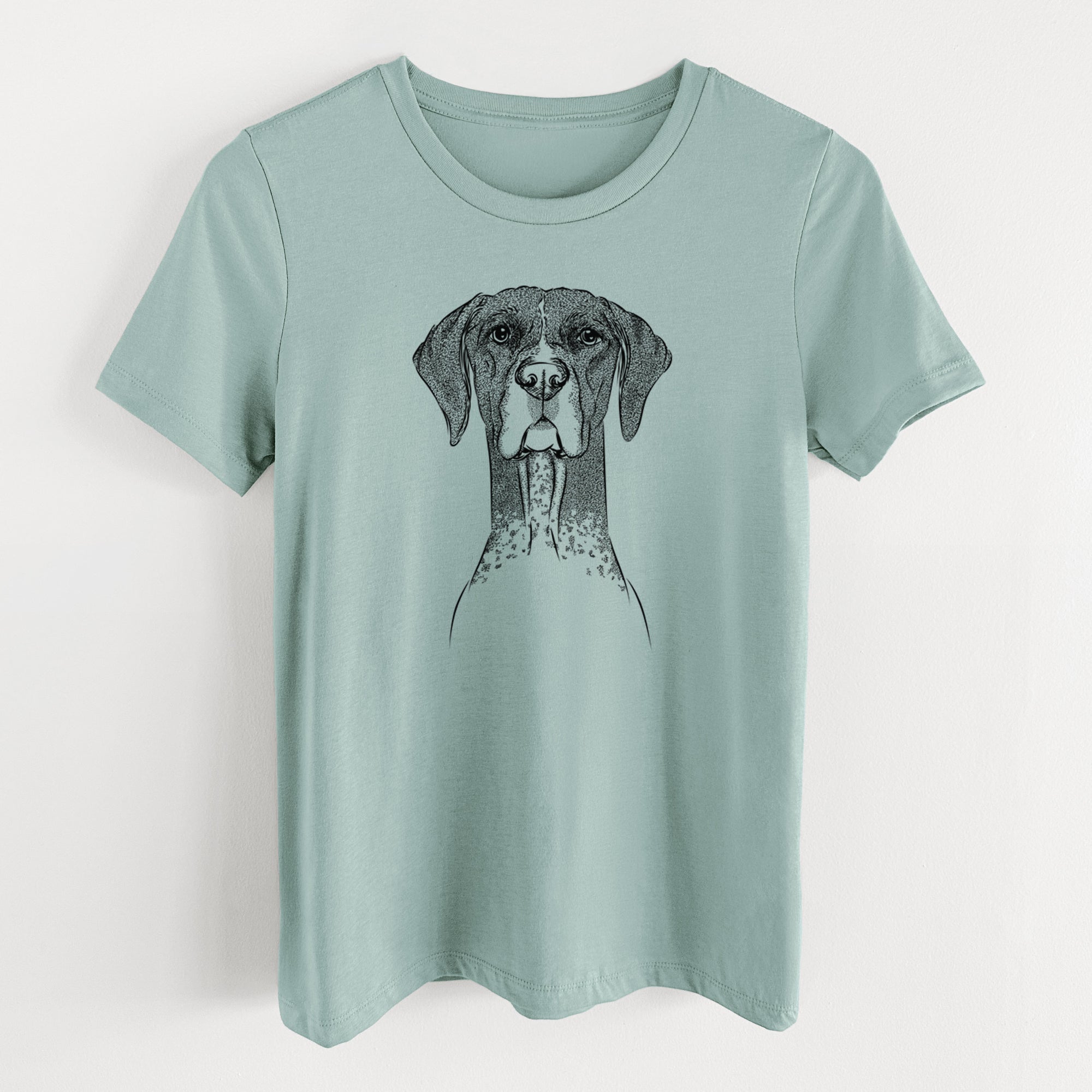 Bare Mattis the German Shorthaired Pointer - Women's Lightweight Relaxed Fit 100% Cotton Crewneck