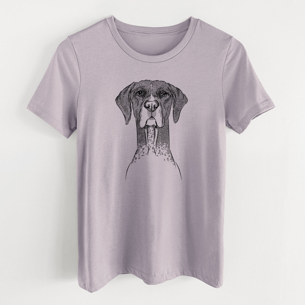 Bare Mattis the German Shorthaired Pointer - Women&#39;s Lightweight Relaxed Fit 100% Cotton Crewneck