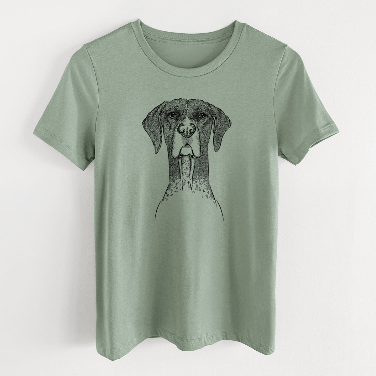 Bare Mattis the German Shorthaired Pointer - Women's Lightweight Relaxed Fit 100% Cotton Crewneck