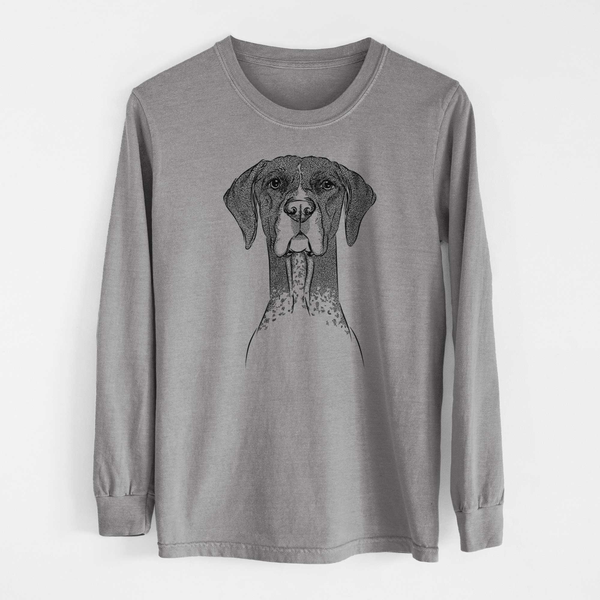Bare Mattis the German Shorthaired Pointer - Men's Heavyweight 100% Cotton Long Sleeve