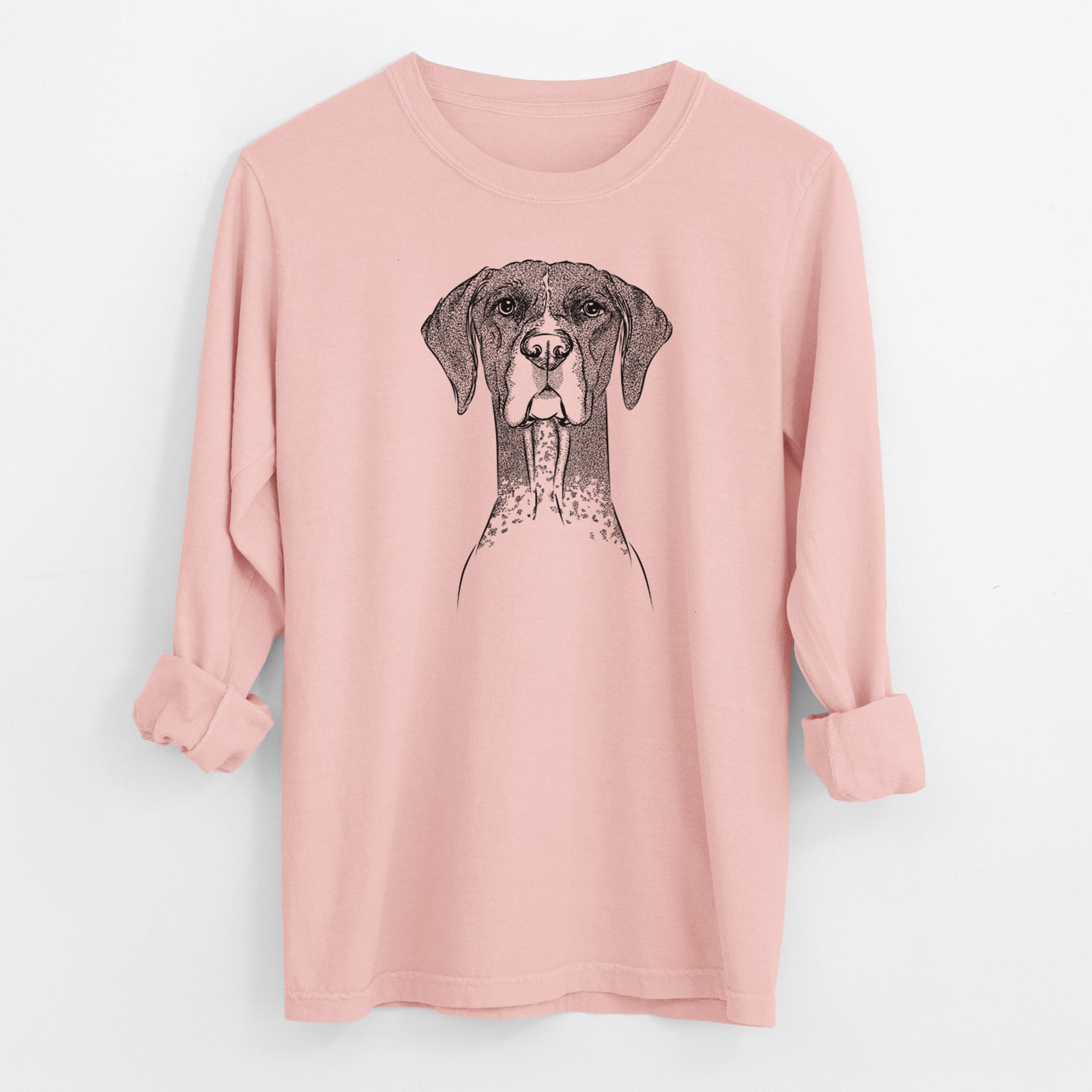 Bare Mattis the German Shorthaired Pointer - Men's Heavyweight 100% Cotton Long Sleeve