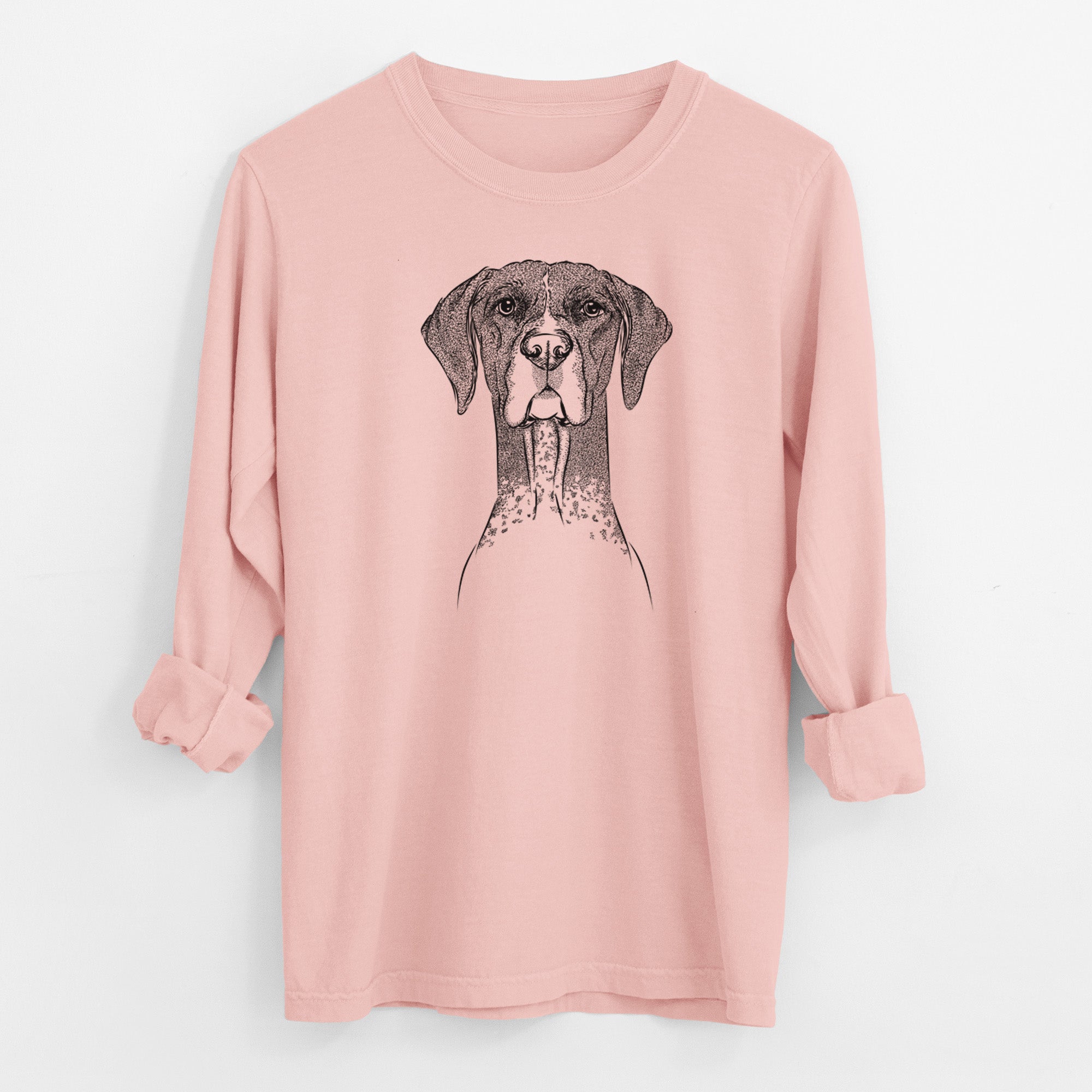 Bare Mattis the German Shorthaired Pointer - Men's Heavyweight 100% Cotton Long Sleeve