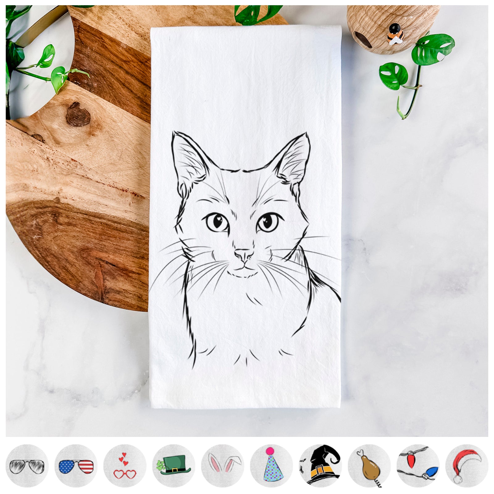 Maverick the Cat Tea Towel