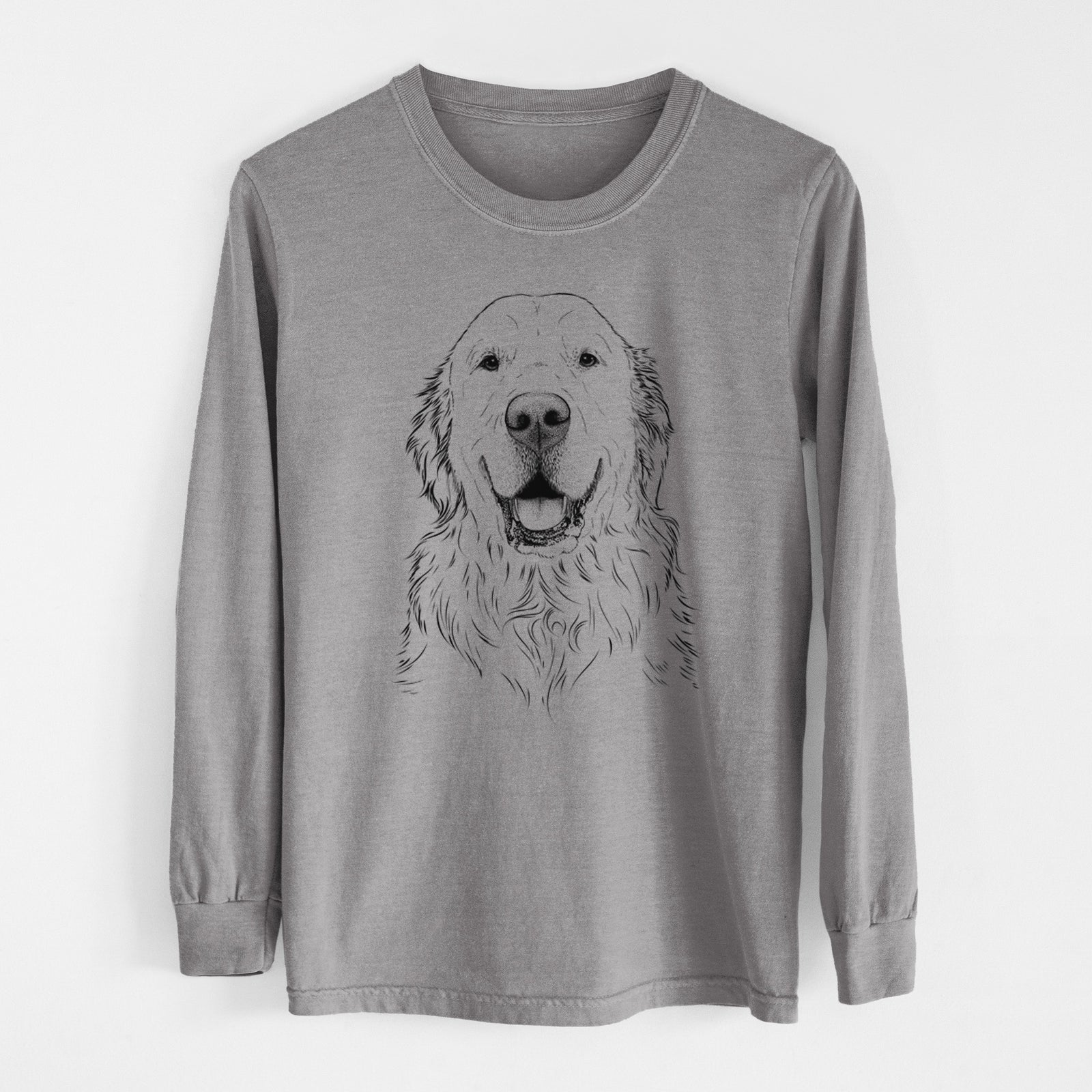 Bare Maximus the Golden Retriever - Men's Heavyweight 100% Cotton Long Sleeve