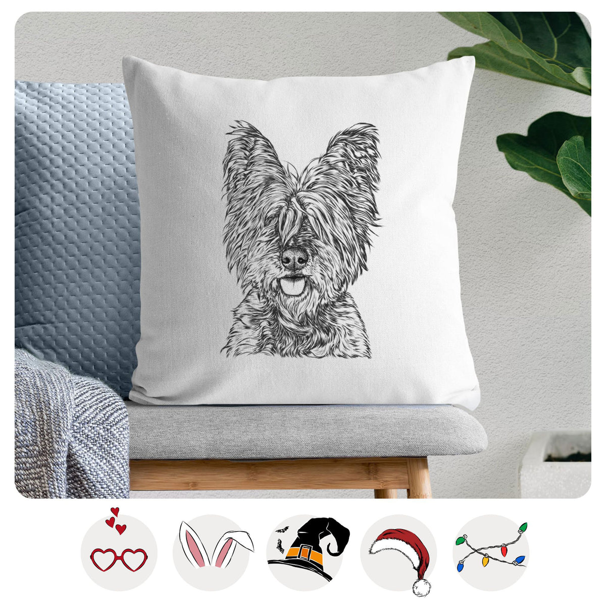 McDuff the Cairn Terrier - Throw Pillow Cover