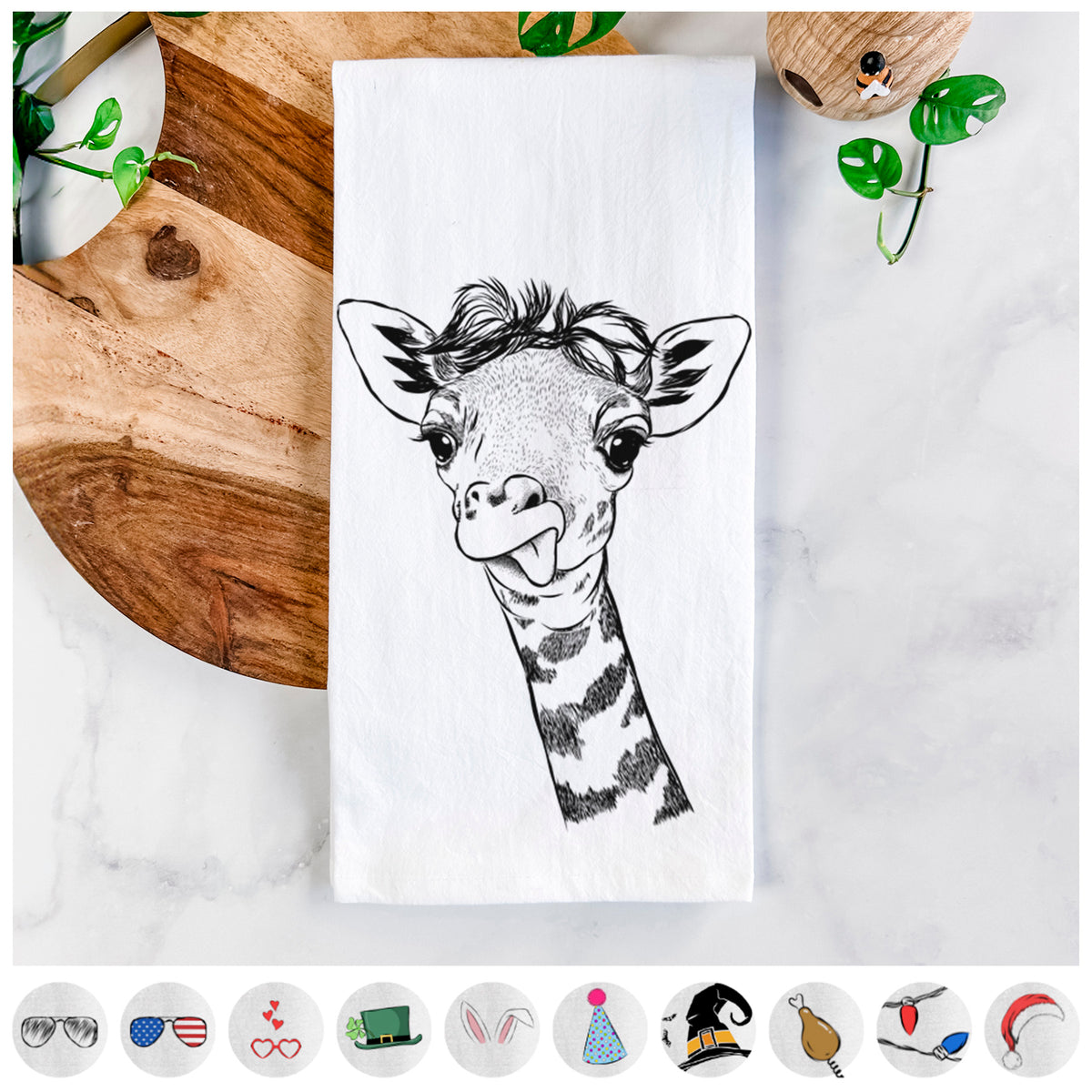 Mel the Baby Giraffe Tea Towel