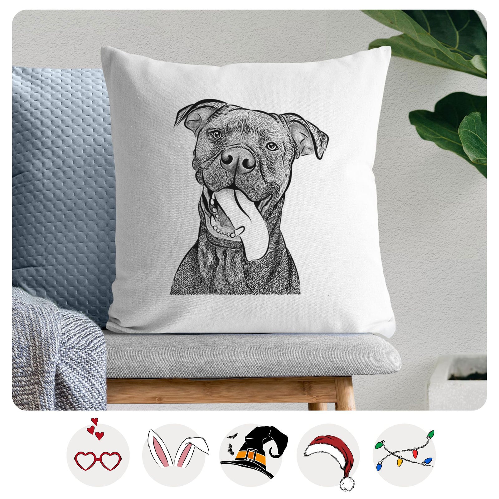 Mikey the Boxador - Throw Pillow Cover