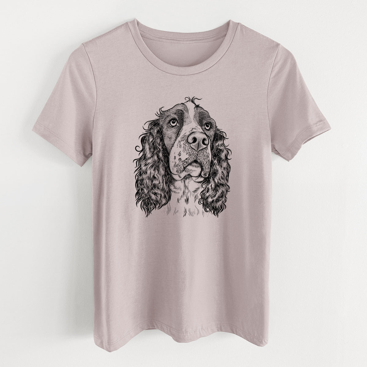 Bare Millie Mae the English Springer Spaniel - Women's Lightweight Relaxed Fit 100% Cotton Crewneck