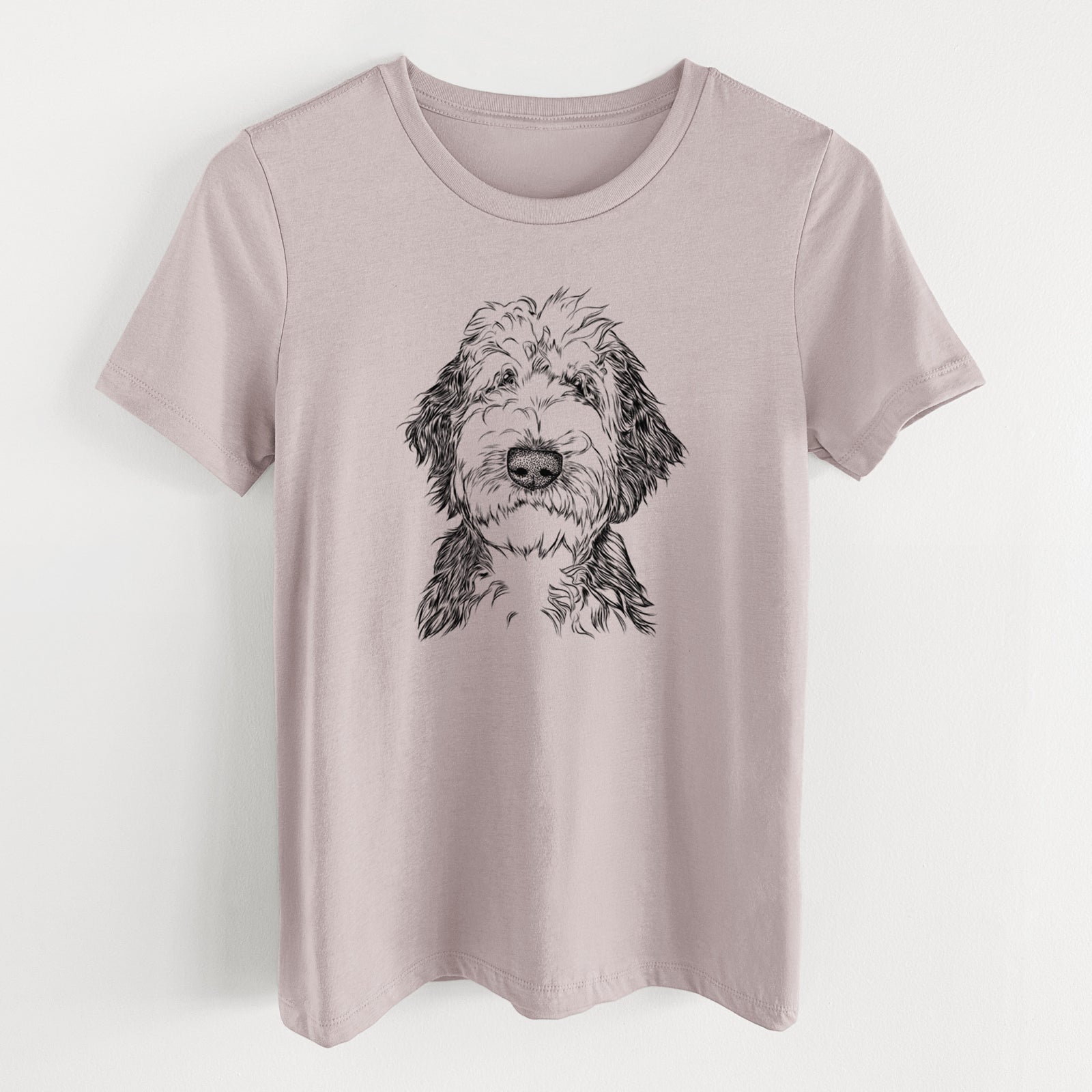 Bare Milo Fluff the Sheepadoodle - Women's Lightweight Relaxed Fit 100% Cotton Crewneck