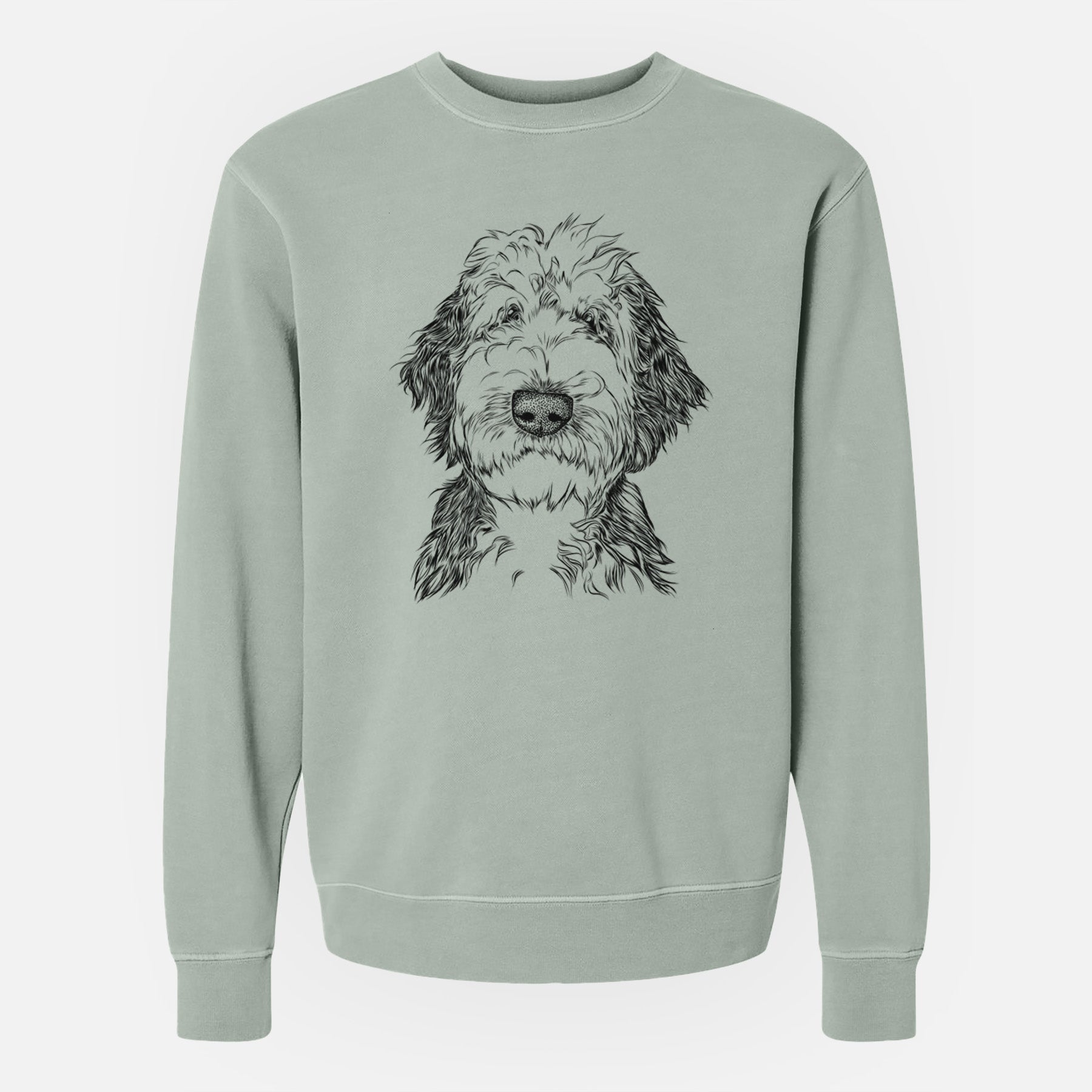 Bare Milo Fluff the Sheepadoodle - Unisex Pigment Dyed Crew Sweatshirt