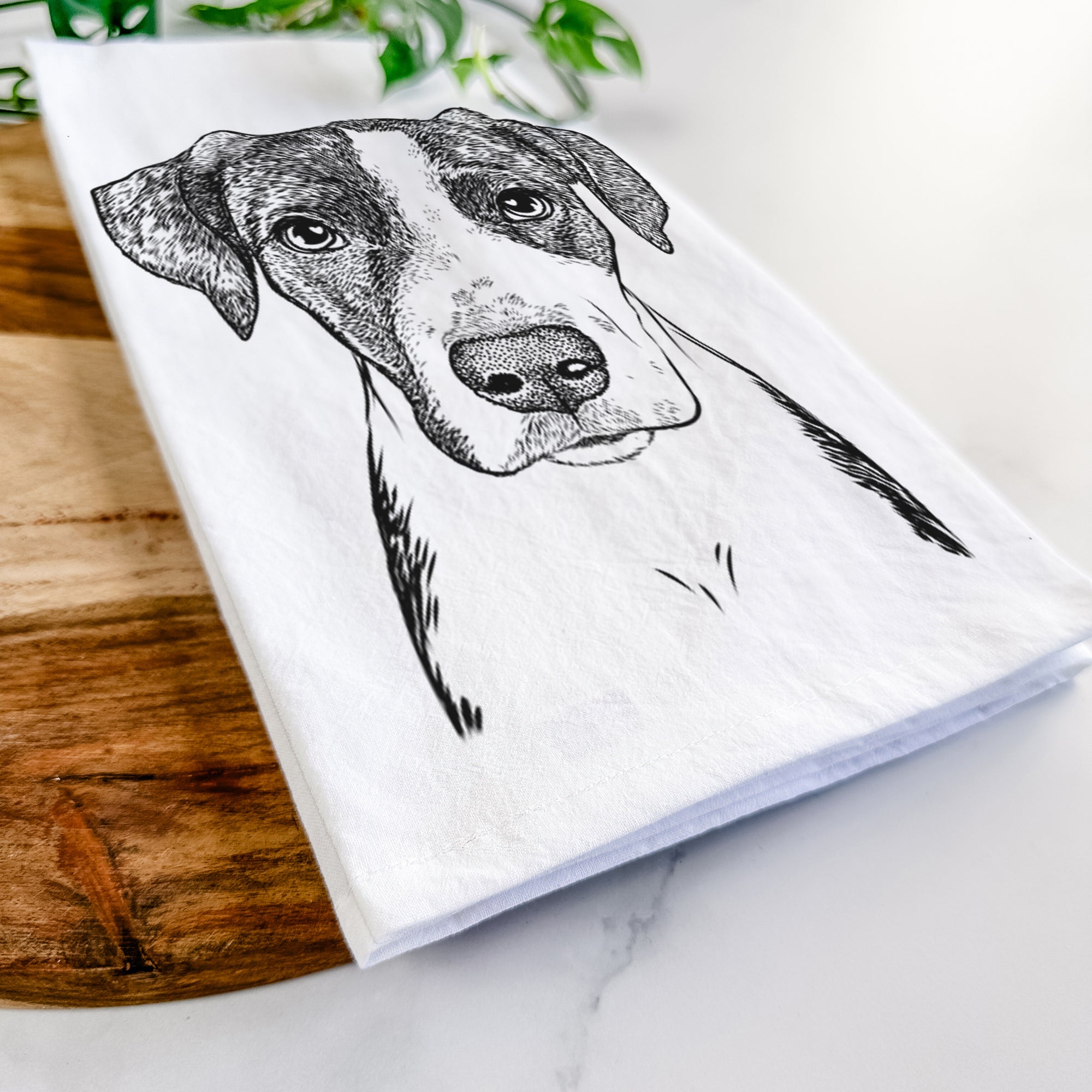 Milo the Mixed Breed Tea Towel