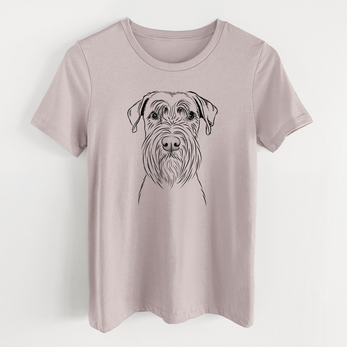 Bare Milton the Schnauzer - Women's Lightweight Relaxed Fit 100% Cotton Crewneck