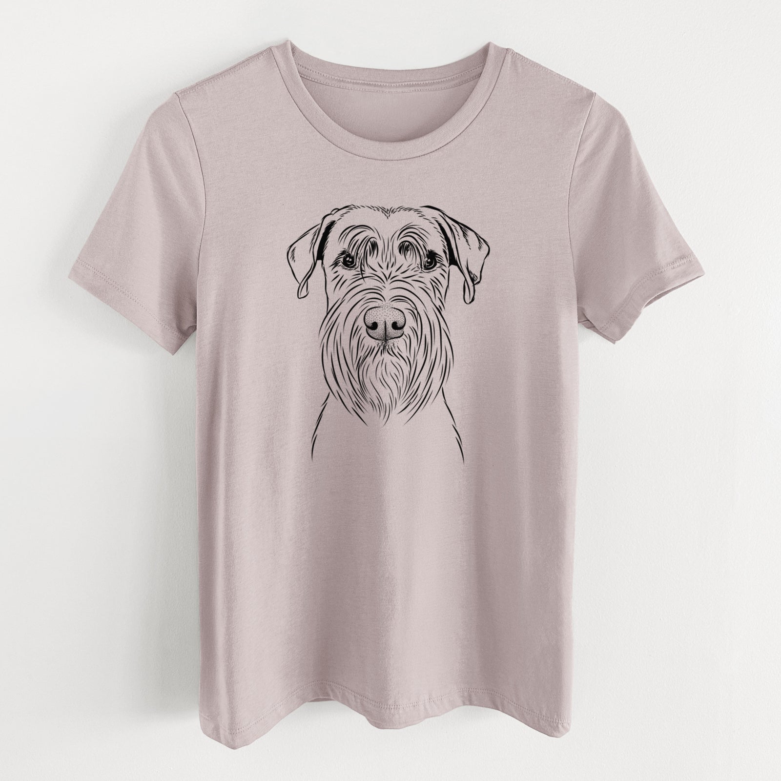 Bare Milton the Schnauzer - Women's Lightweight Relaxed Fit 100% Cotton Crewneck