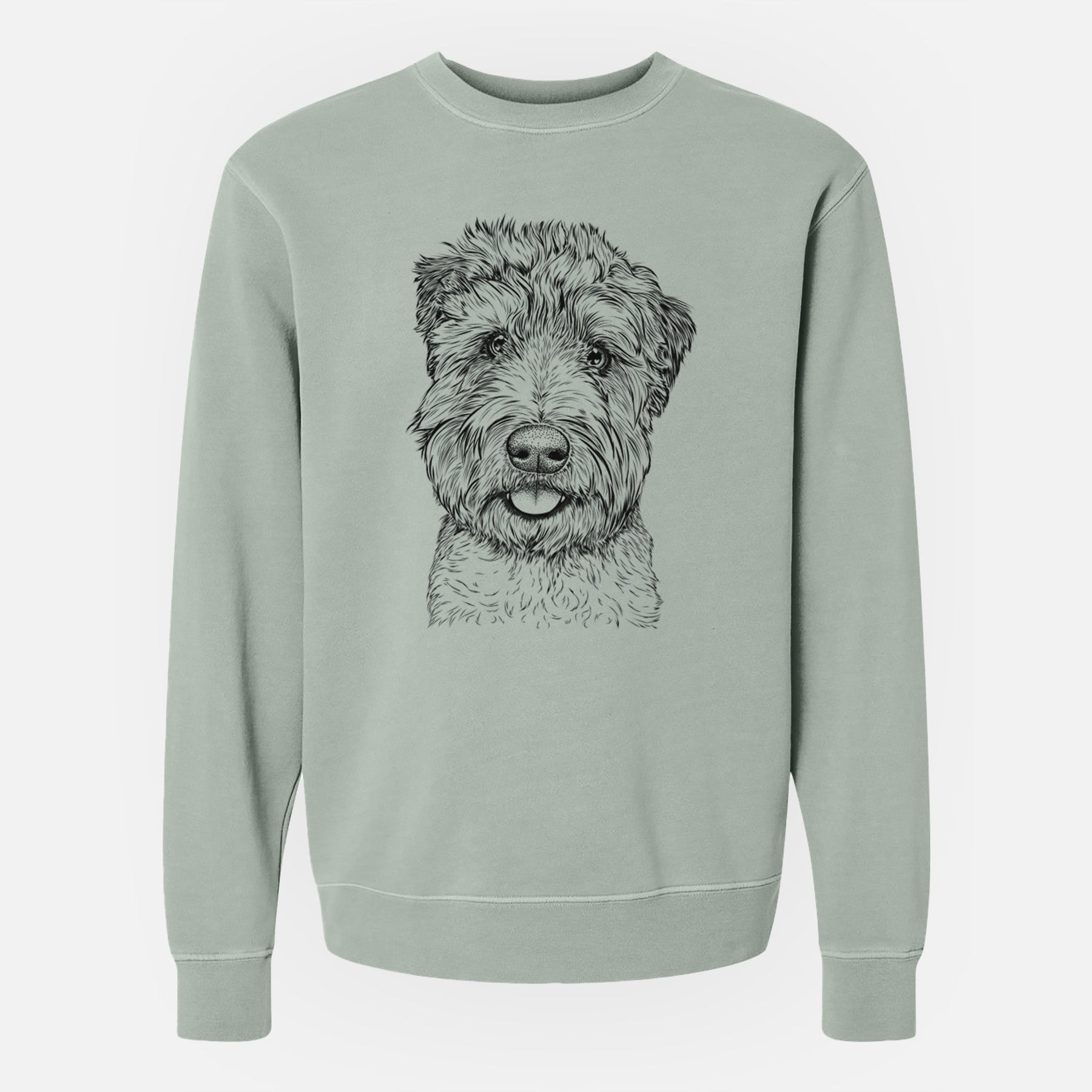 Bare Milton the Soft Coated Wheaten Terrier - Unisex Pigment Dyed Crew Sweatshirt