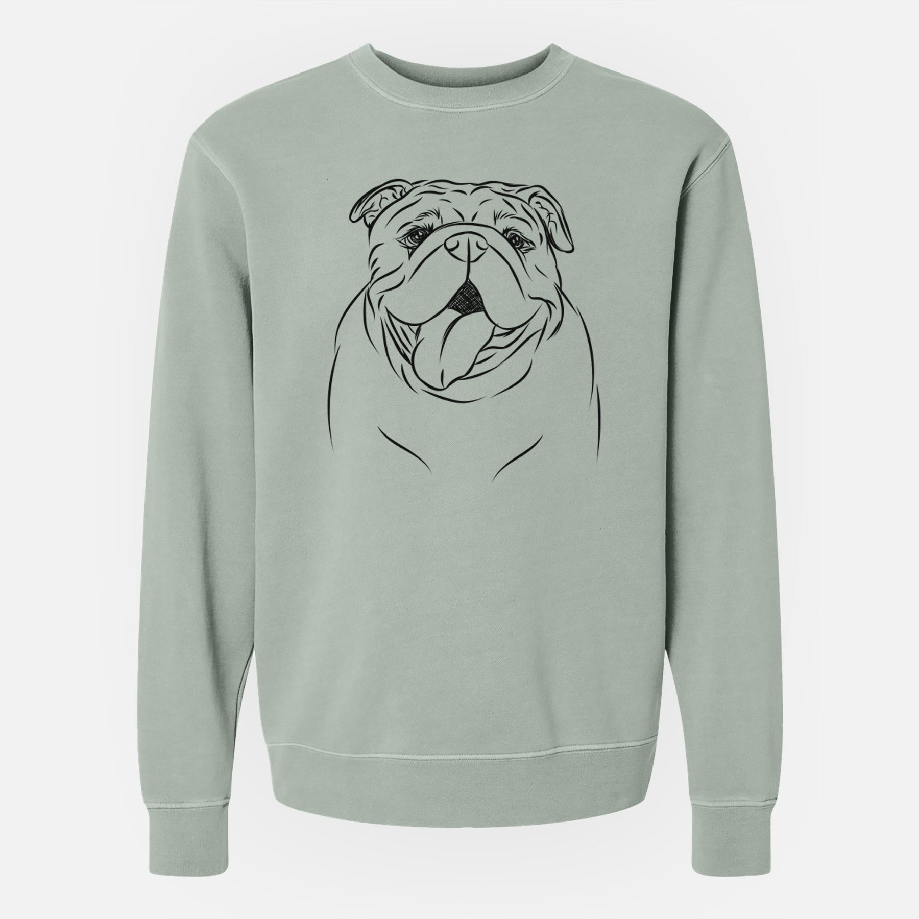 Bare Missy Moo the English Bulldog - Unisex Pigment Dyed Crew Sweatshirt