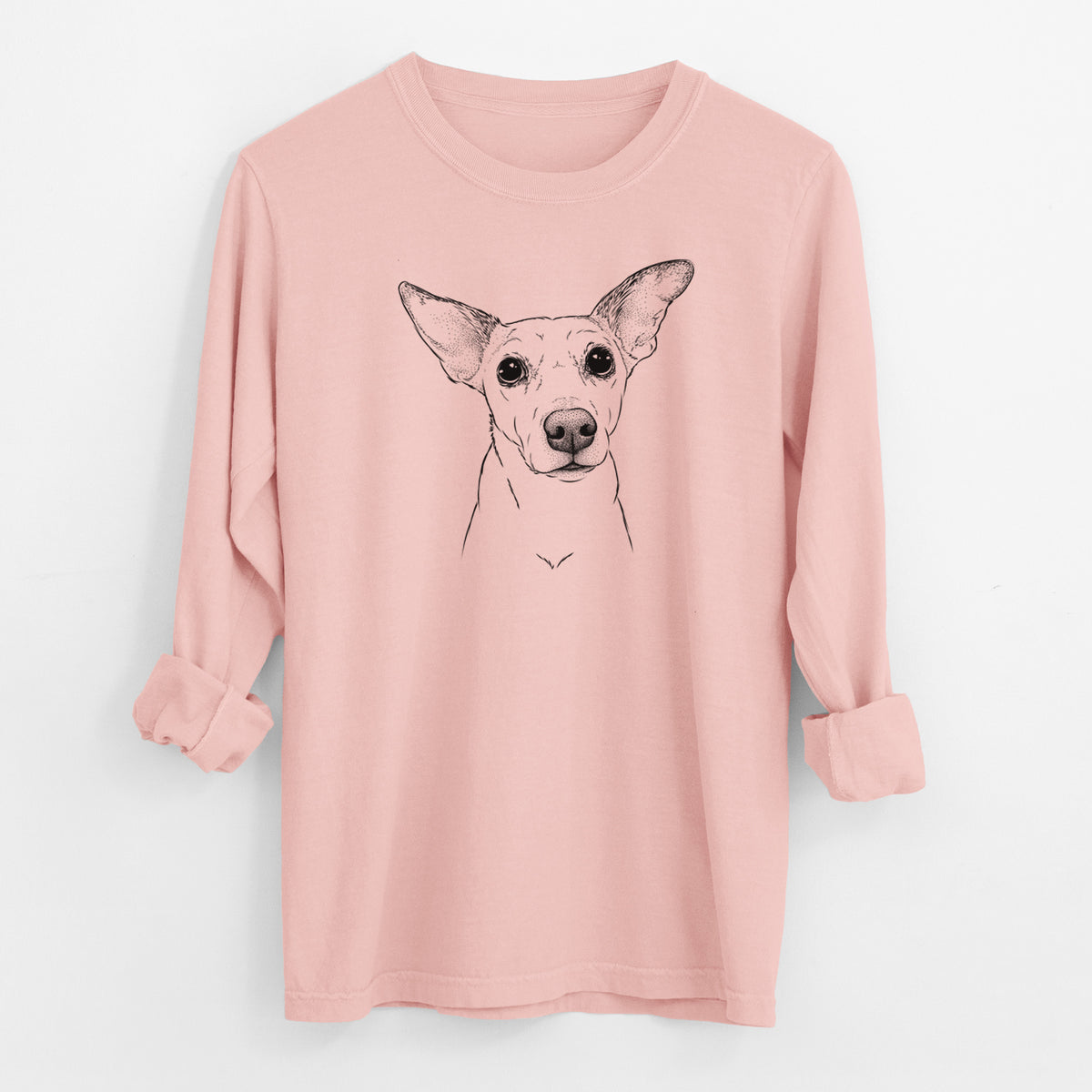 Bare Molly the Jack Russell Terrier - Men's Heavyweight 100% Cotton Long Sleeve