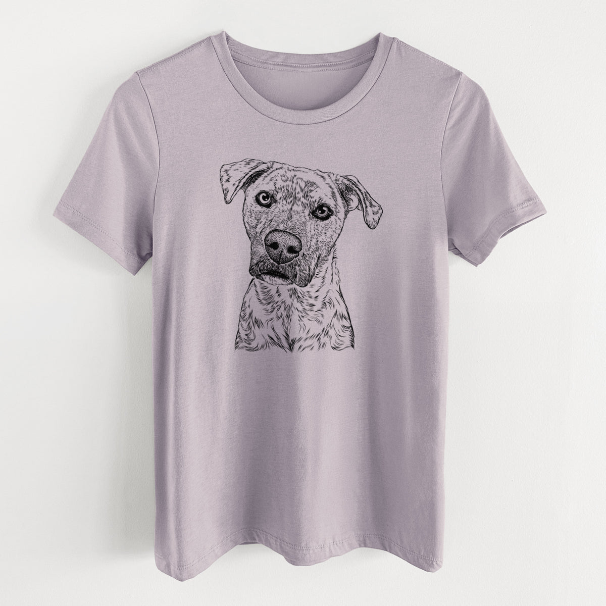 Bare Monster Baby the Pitbull Mix - Women's Lightweight Relaxed Fit 100% Cotton Crewneck