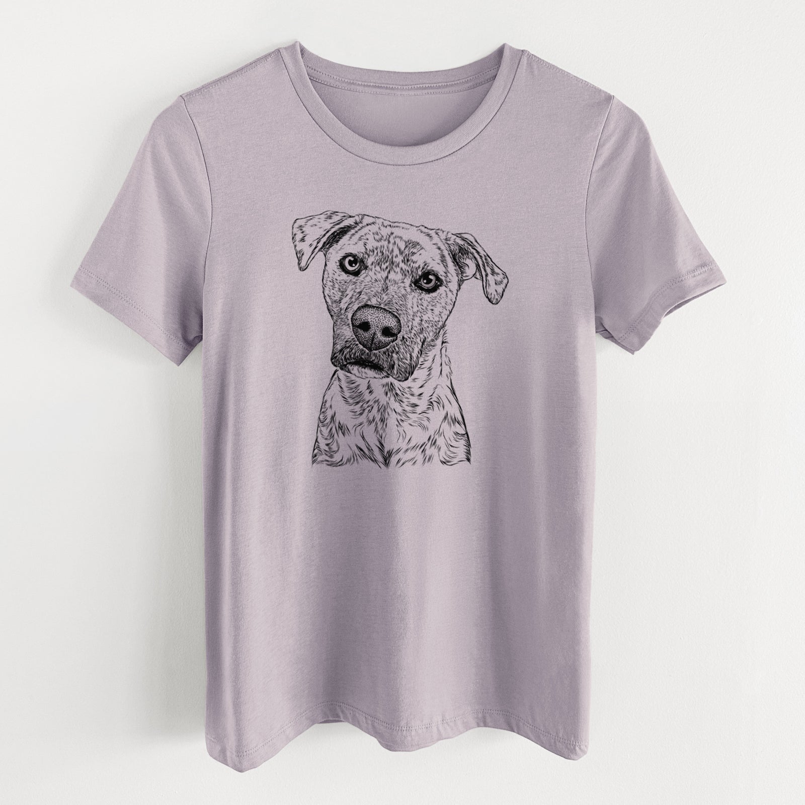 Bare Monster Baby the Pitbull Mix - Women's Lightweight Relaxed Fit 100% Cotton Crewneck