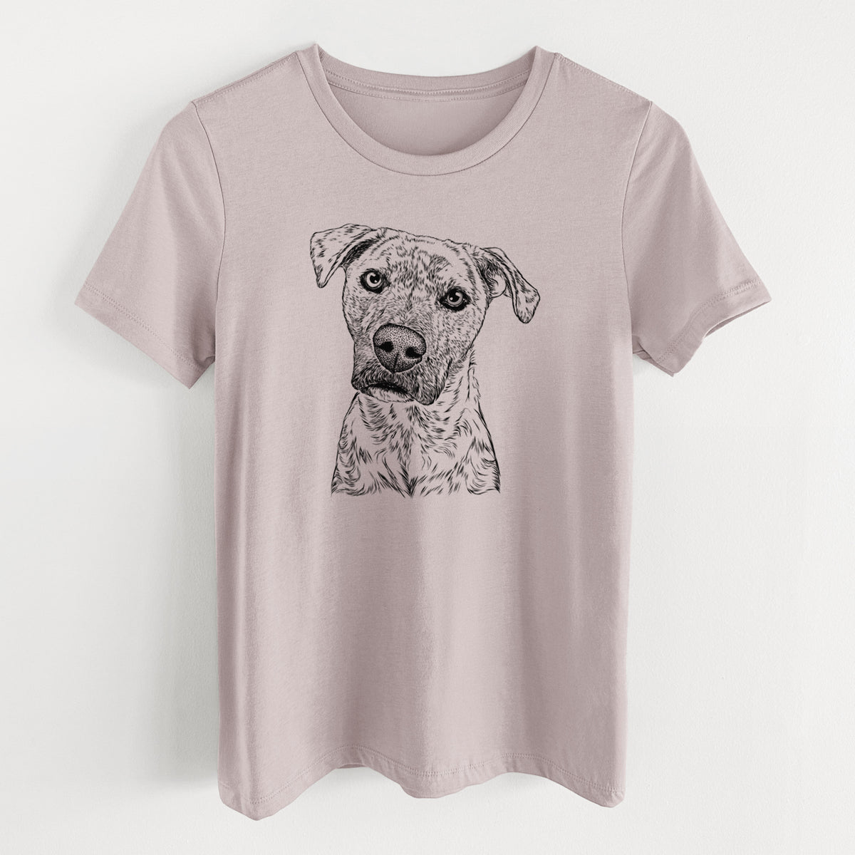 Bare Monster Baby the Pitbull Mix - Women's Lightweight Relaxed Fit 100% Cotton Crewneck