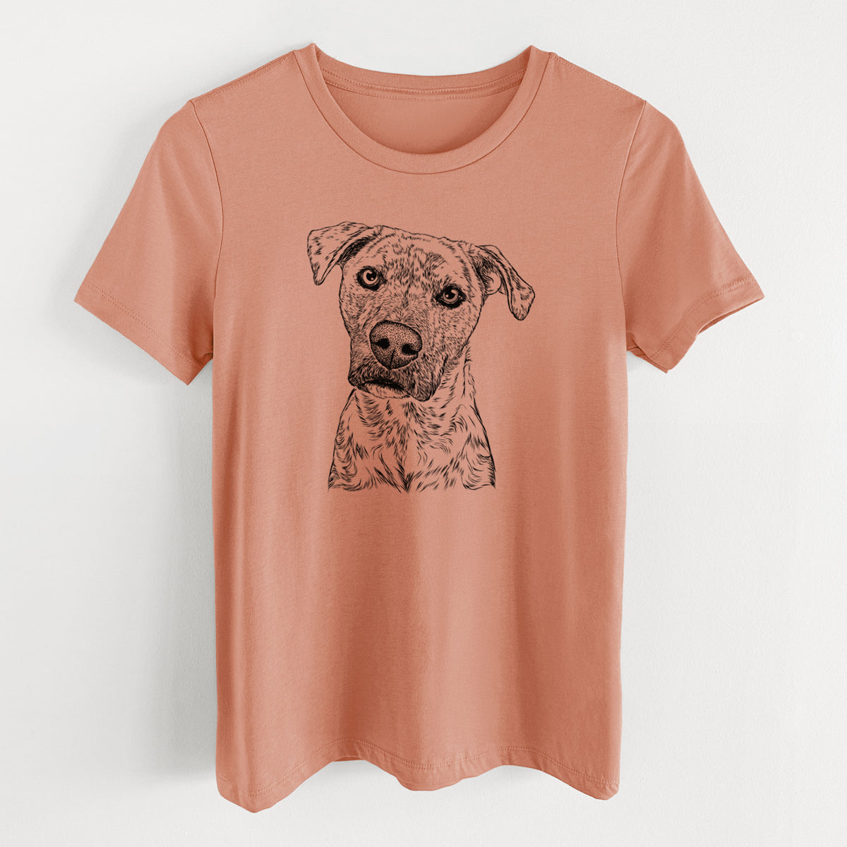 Bare Monster Baby the Pitbull Mix - Women's Lightweight Relaxed Fit 100% Cotton Crewneck