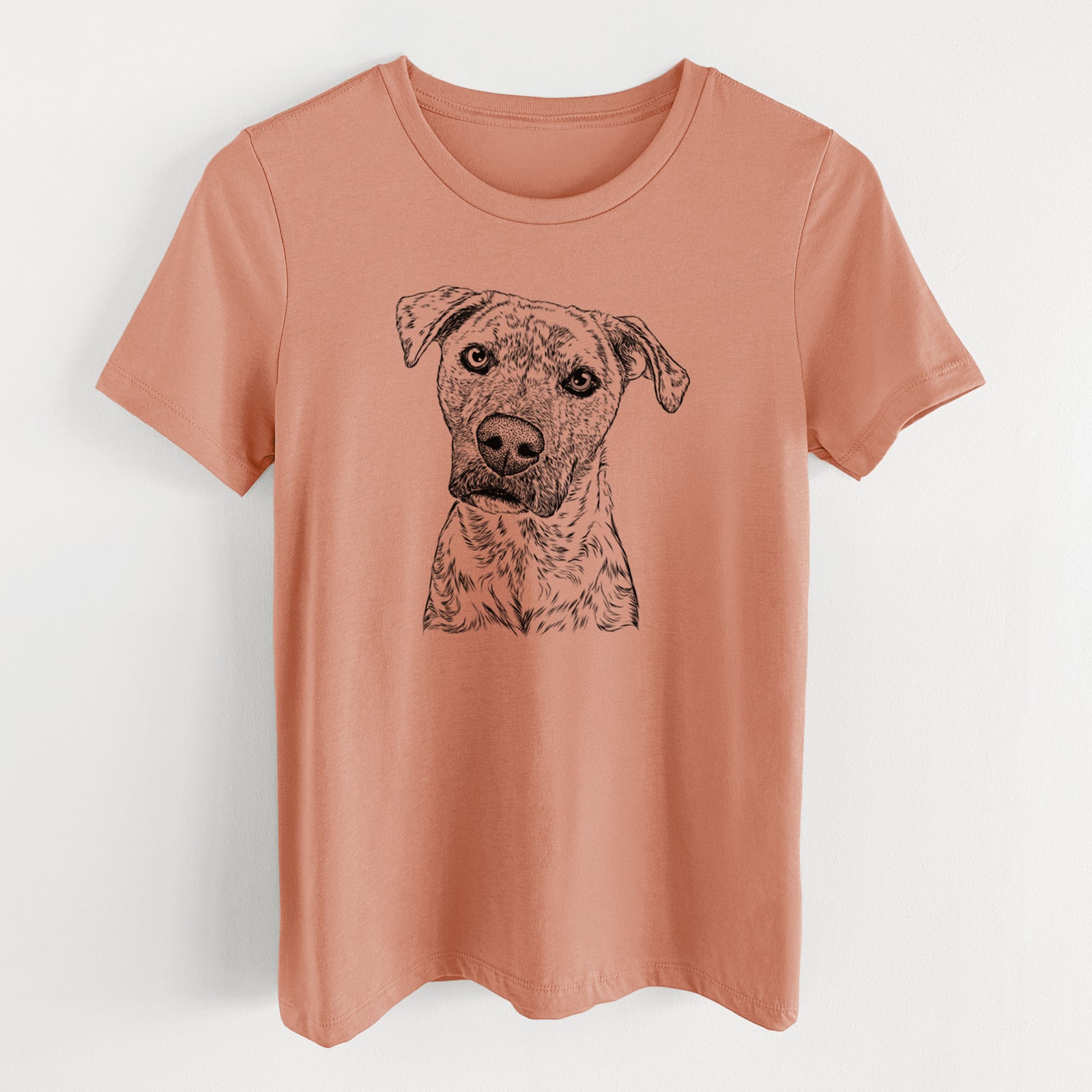 Bare Monster Baby the Pitbull Mix - Women's Lightweight Relaxed Fit 100% Cotton Crewneck
