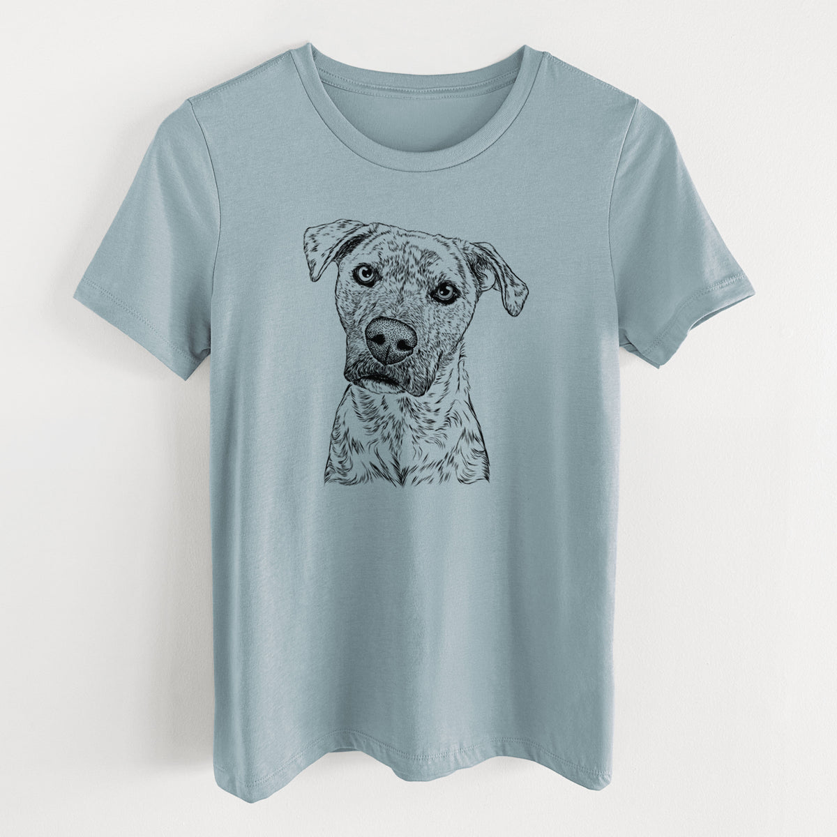 Bare Monster Baby the Pitbull Mix - Women's Lightweight Relaxed Fit 100% Cotton Crewneck