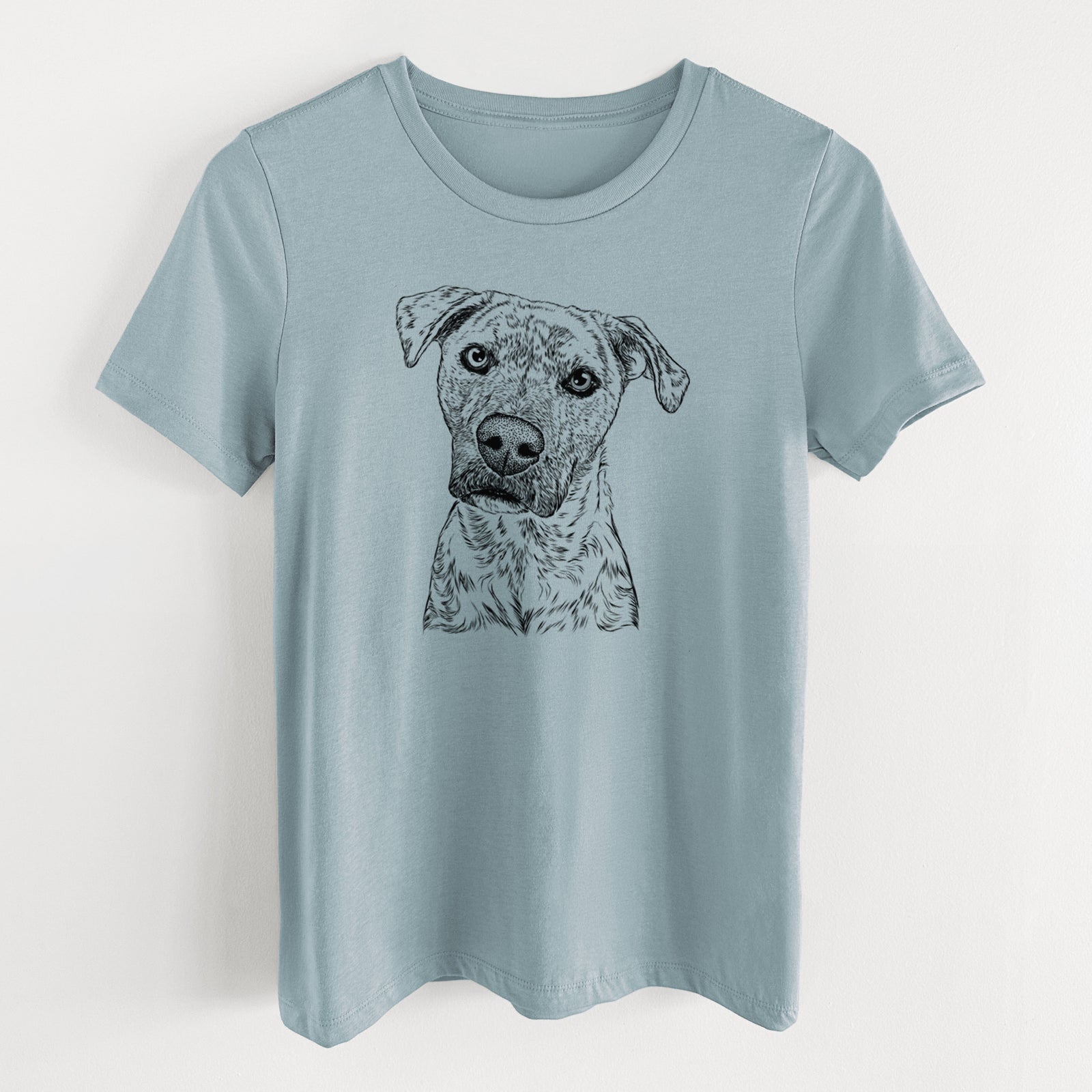 Bare Monster Baby the Pitbull Mix - Women's Lightweight Relaxed Fit 100% Cotton Crewneck