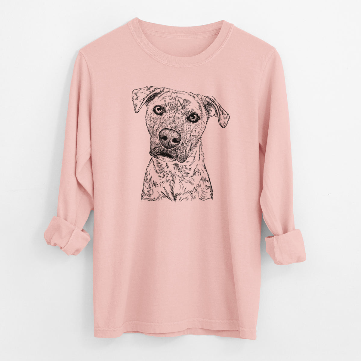 Bare Monster Baby the Pitbull Mix - Men's Heavyweight 100% Cotton Long Sleeve