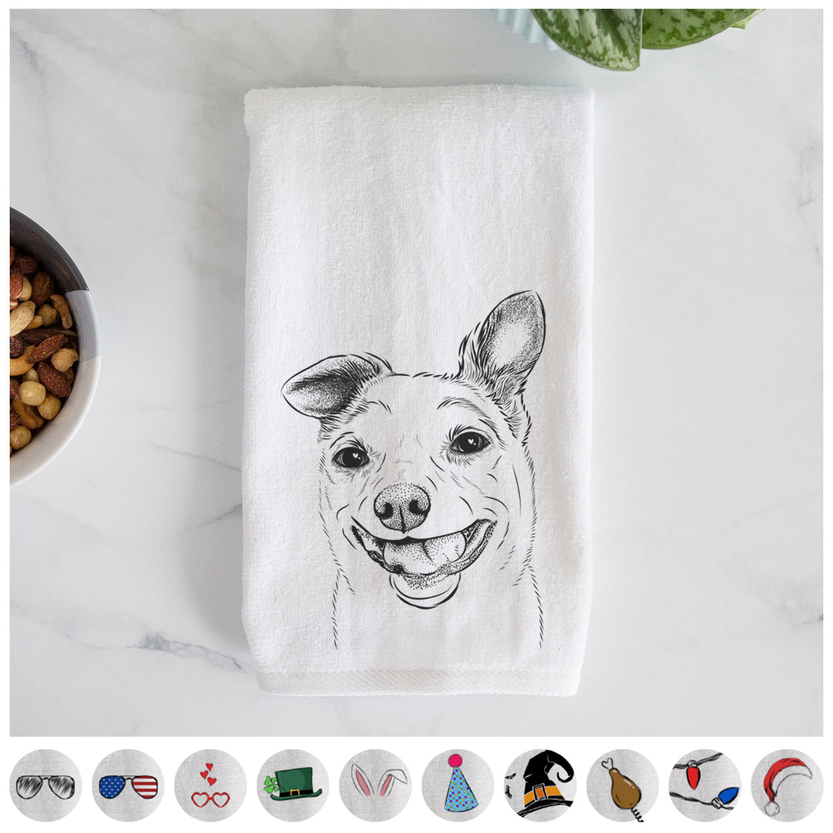 Mortimer the Mixed Breed Premium Hand Towel