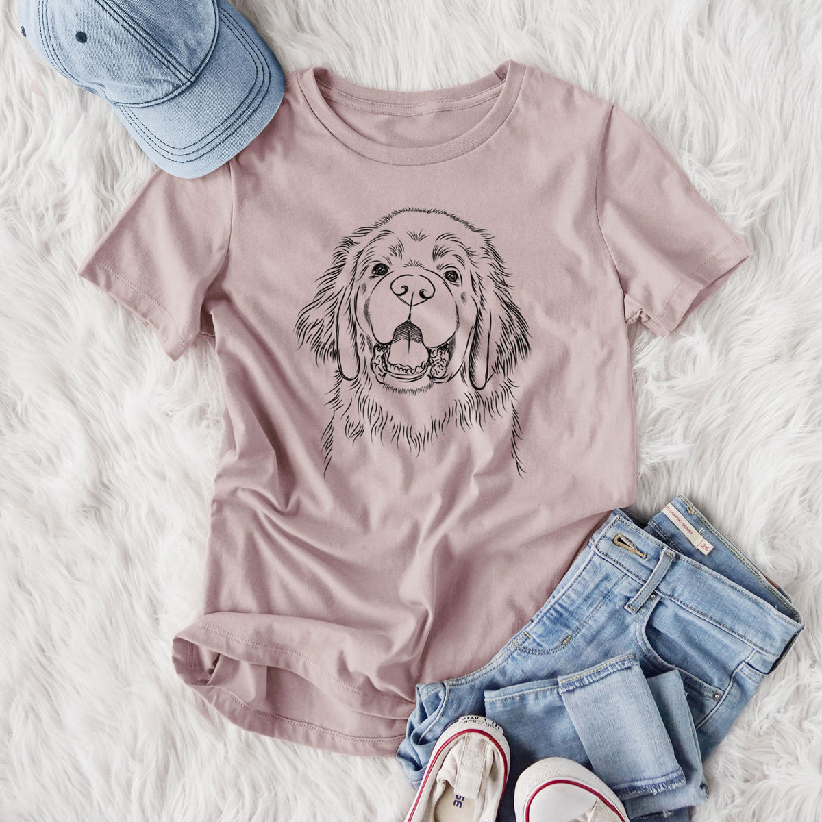 Bare Mozart the Newfoundland - Women's Lightweight Relaxed Fit 100% Cotton Crewneck