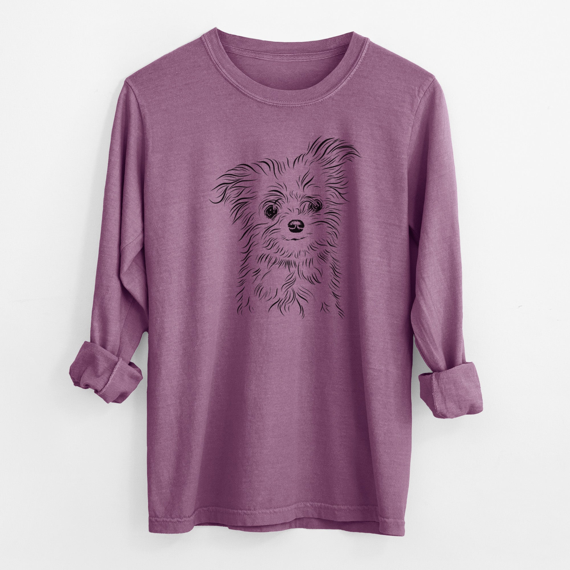 Bare Mr. Gucci Poochi the Maltese - Men's Heavyweight 100% Cotton Long Sleeve