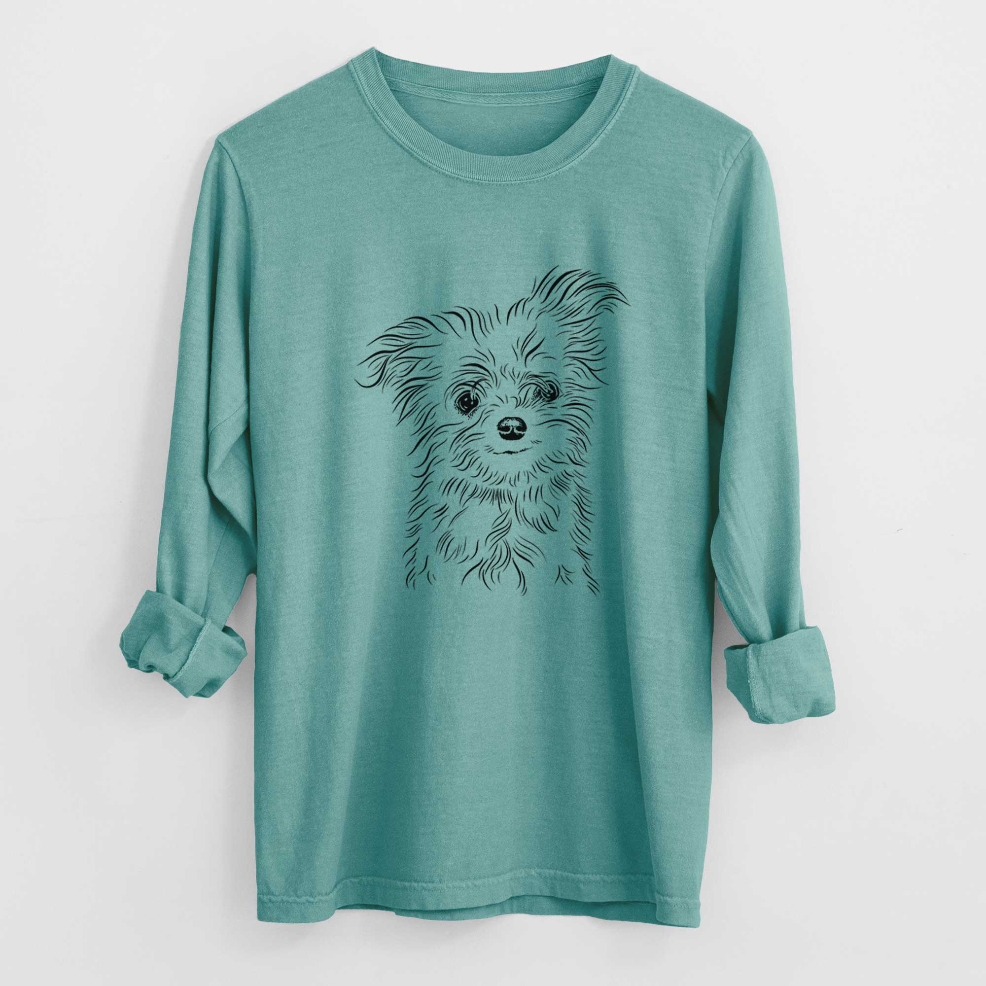 Bare Mr. Gucci Poochi the Maltese - Men's Heavyweight 100% Cotton Long Sleeve